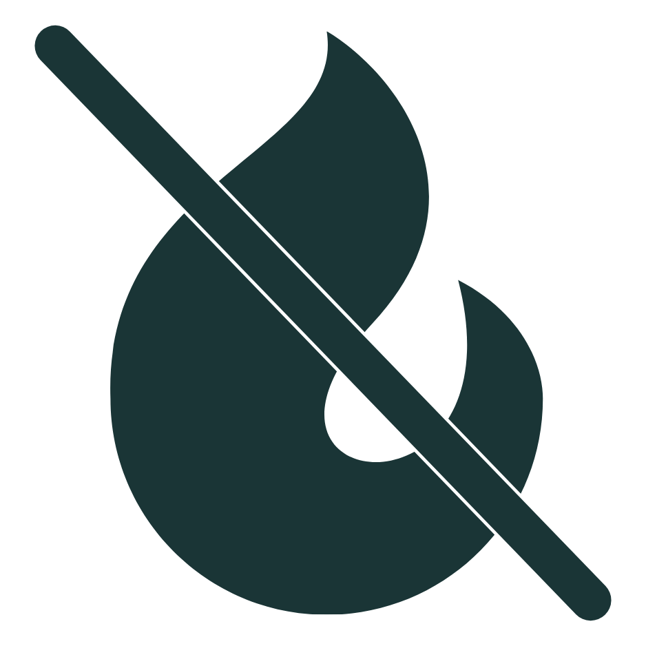 Flame off icon representing burnout and professional stress therapy offered by Austen LaBarge LCSW through virtual telehealth therapy in New York