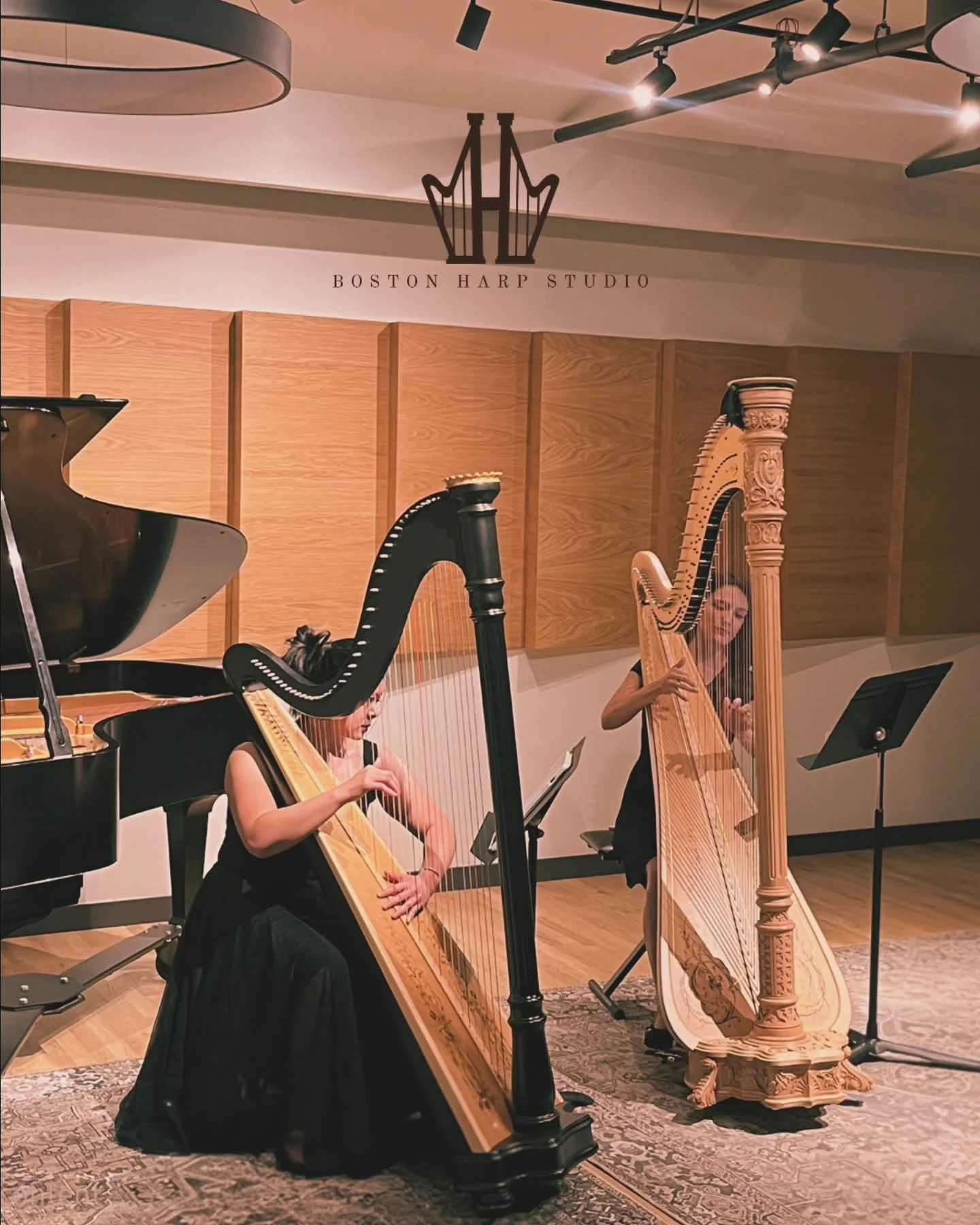Making music shouldn't have to be a solo journey. 

At Boston Harp Studio, our collaborative harp lessons bring harpists together to learn, share, and grow side-by-side. Whether you're decoding a tricky passage, exploring ensemble arrangements, or si