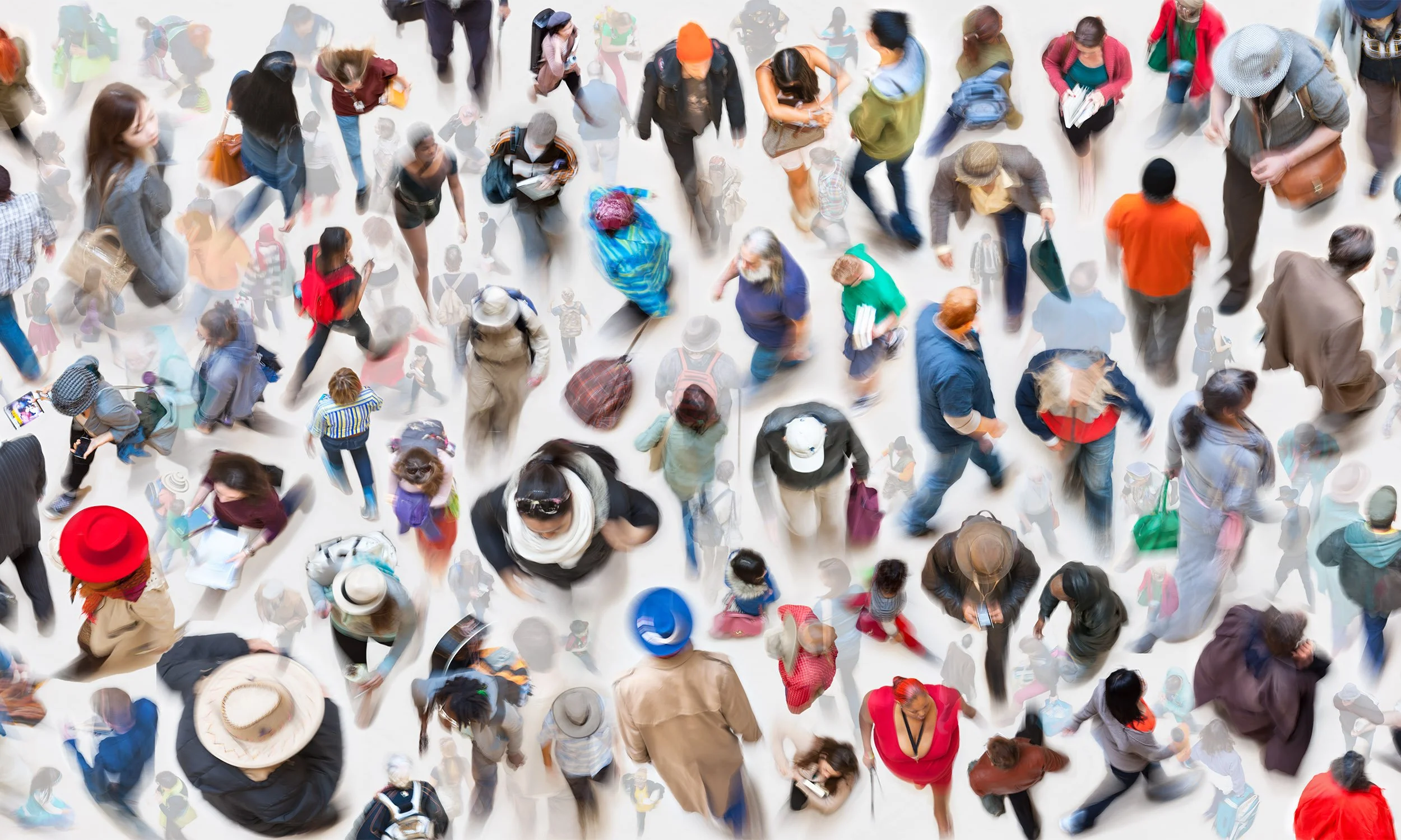 A one-of-a-kind mosaic of individual strangers passing through public space — from Ken Holden's People Around Us collection.