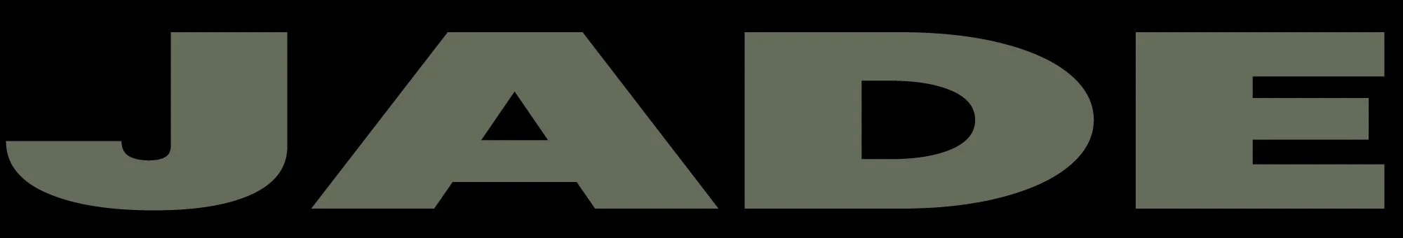 Large text saying 'JADE' in greenish-gray color.