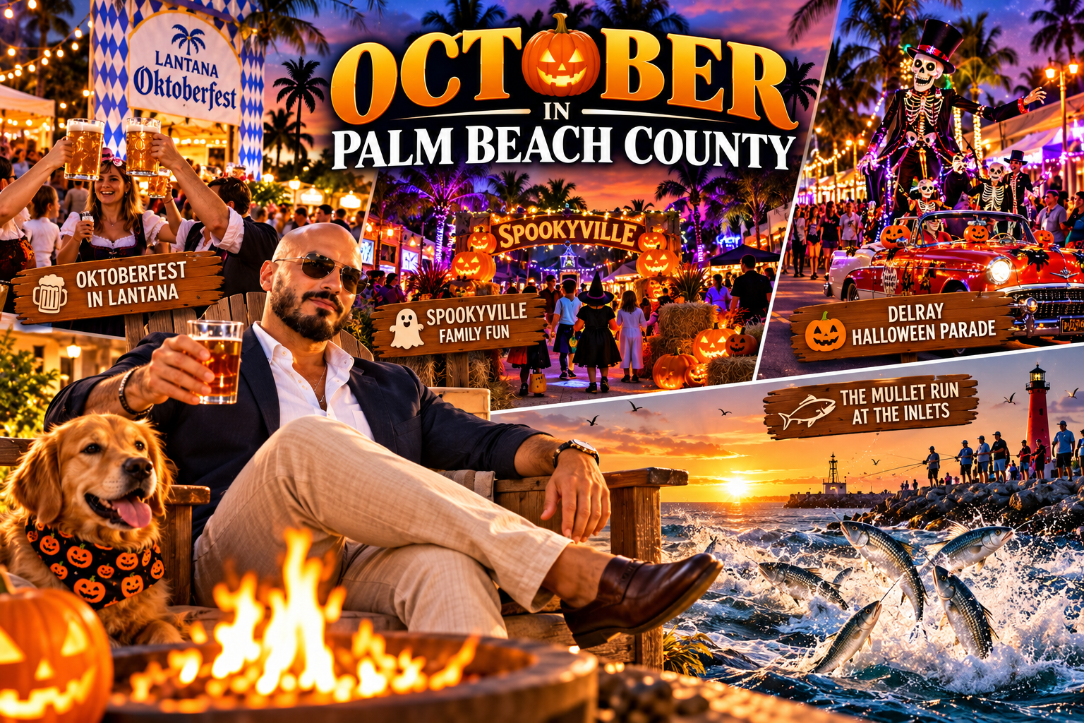 October in Palm Beach County: Oktoberfest in Lantana, Spookyville, the Delray Halloween Parade, the Mullet Run at the Inlets and the First Night You Open the Windows (2026)