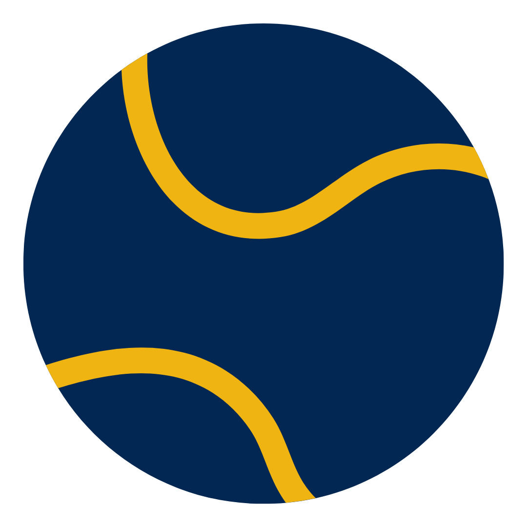 Abstract navy blue background with two curved yellow lines.