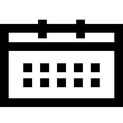 Icon of a calendar with a grid representing dates.