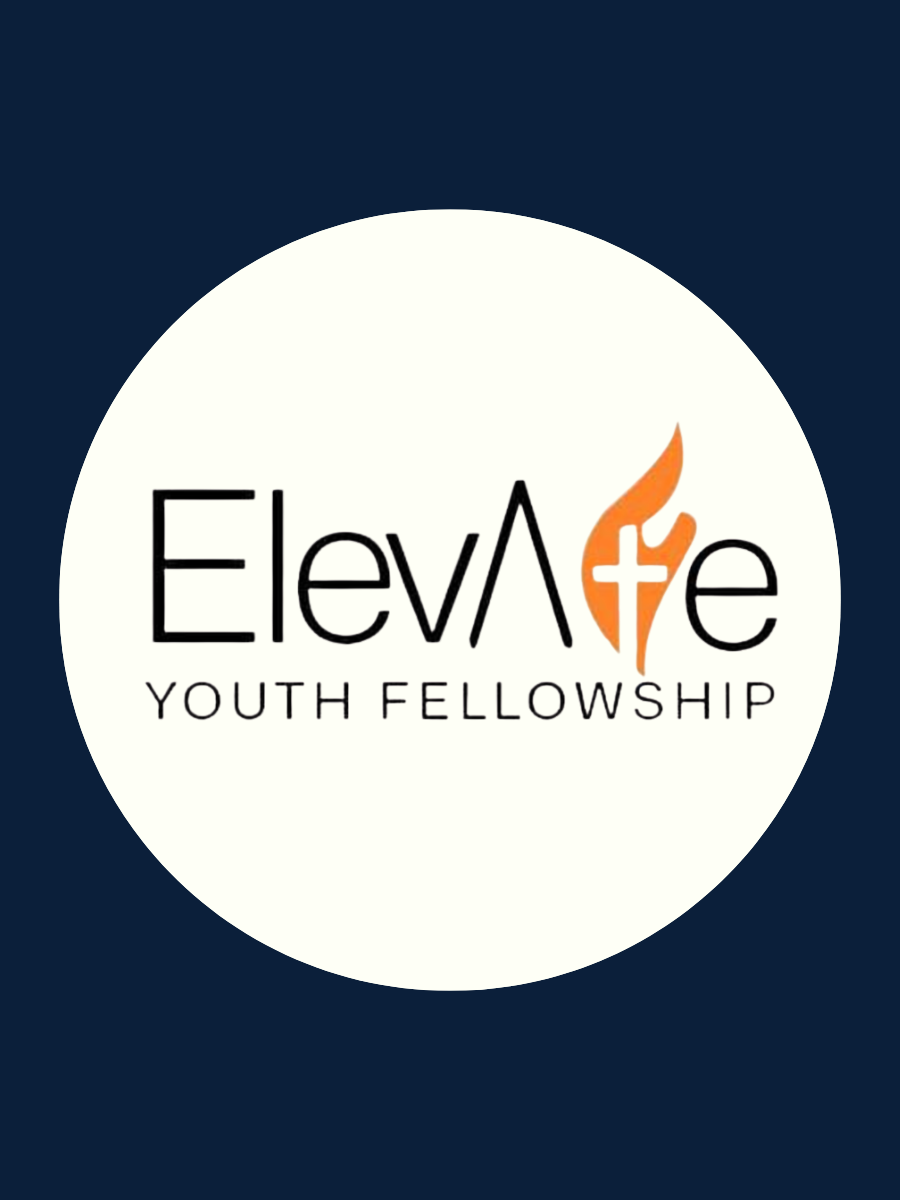 Elevate Youth Fellowship logo with the word "Elevate" featuring a flame and cross design, and the text "YOUTH FELLOWSHIP" below.