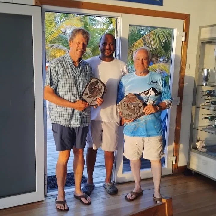 Peter and Brian have returned to the island!  Congratulations for receiving their plaques from last seasons Grand Slam.  Let&rsquo;s see how they do this year. 
.
.
.
#flyfishing #fishing #flyfishingjunkie #saltwaterflyfishing 
#フライフィッシング