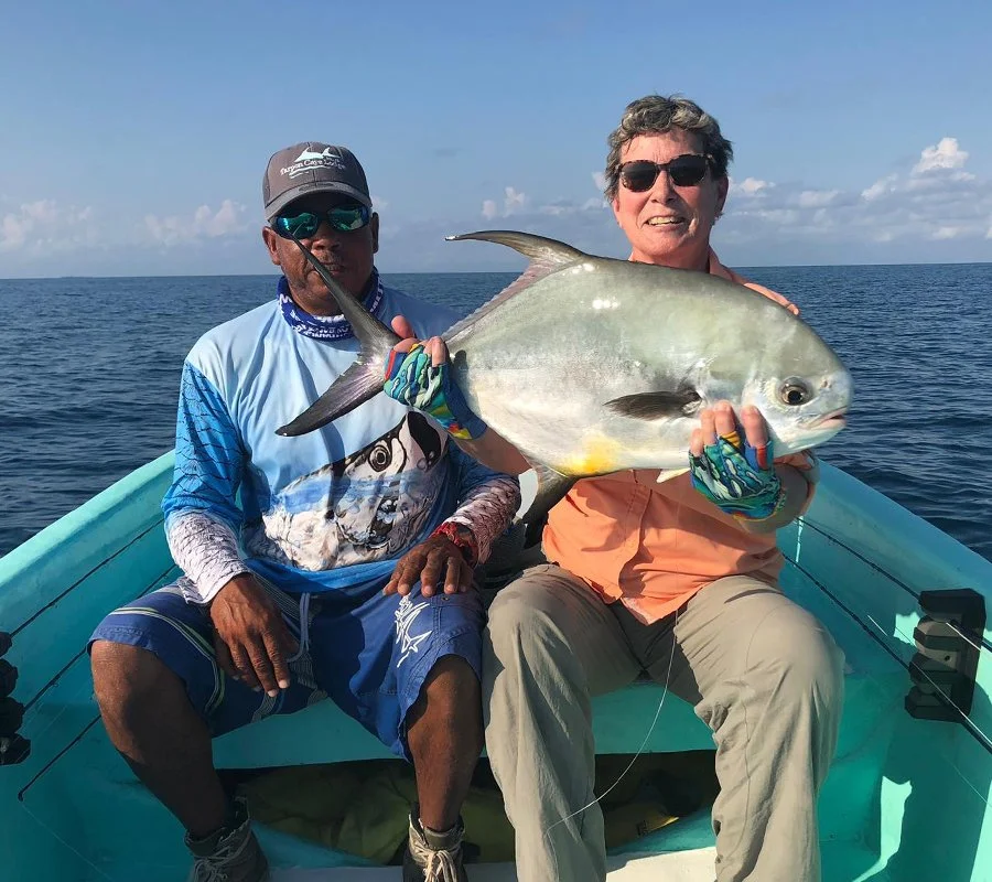 Belize Fly fishing guide at Tarpon Caye Lodge, George Garbutt.