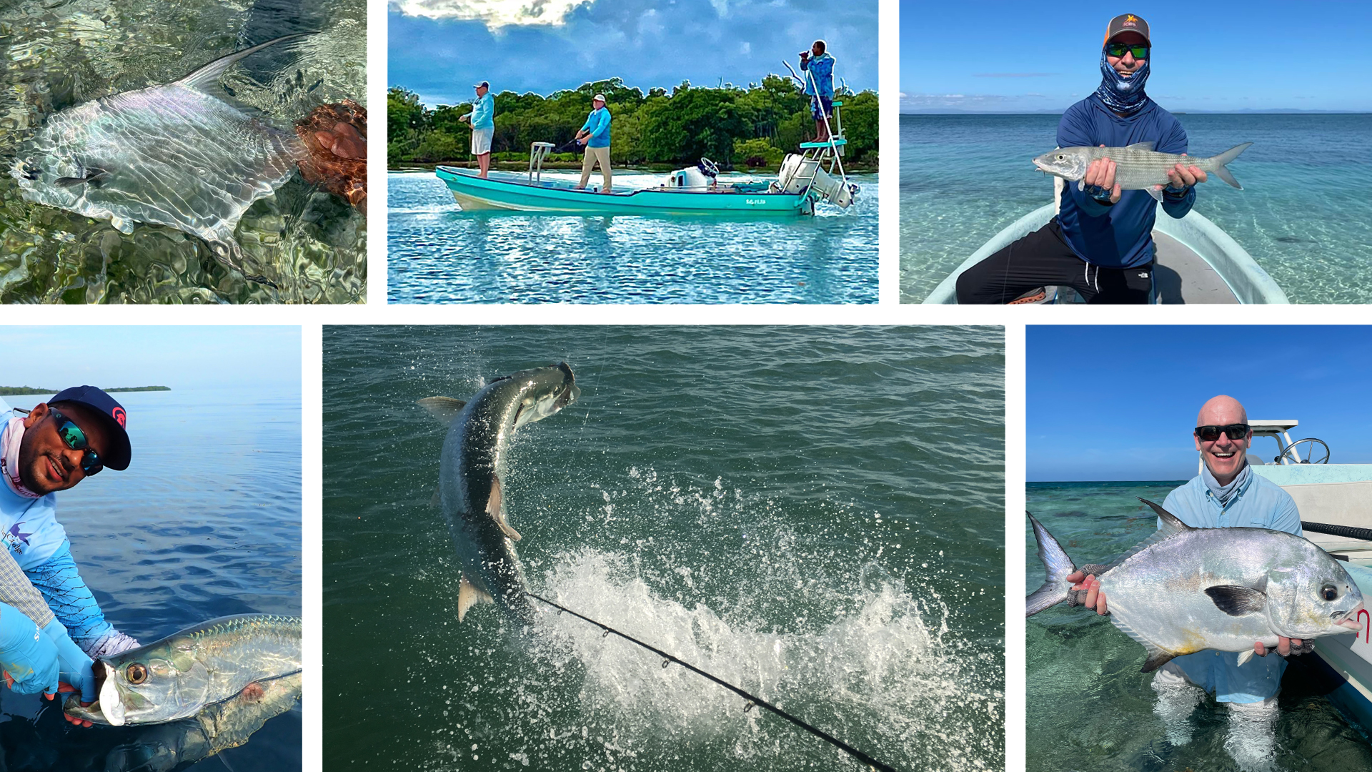 Flats fishing in Belize for permit, tarpon, and bonefish.