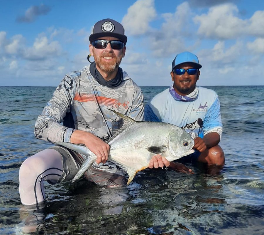 Belize Fly fishing guide at Tarpon Caye Lodge, Ernest Garcia.