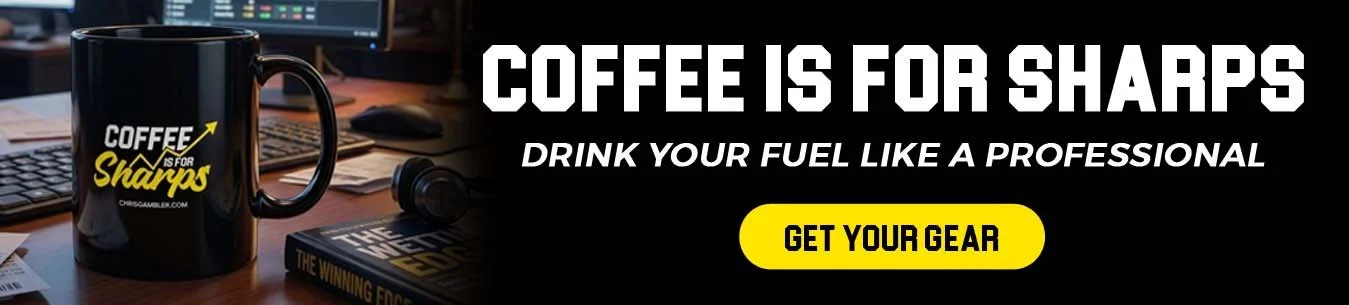Coffee Is For Sharps custom black mug and merchandise banner for chrisgambler.com.