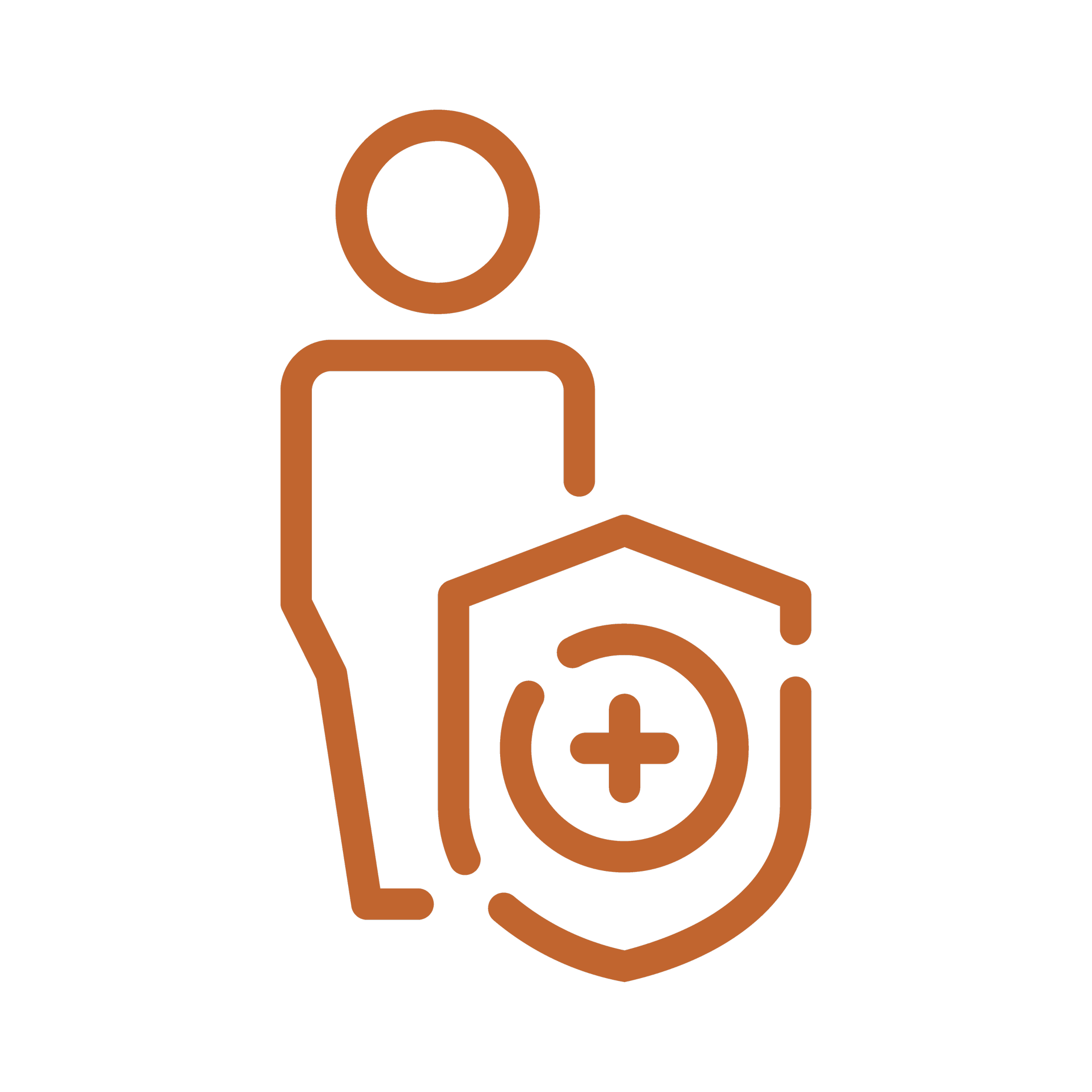 Orange security icon.