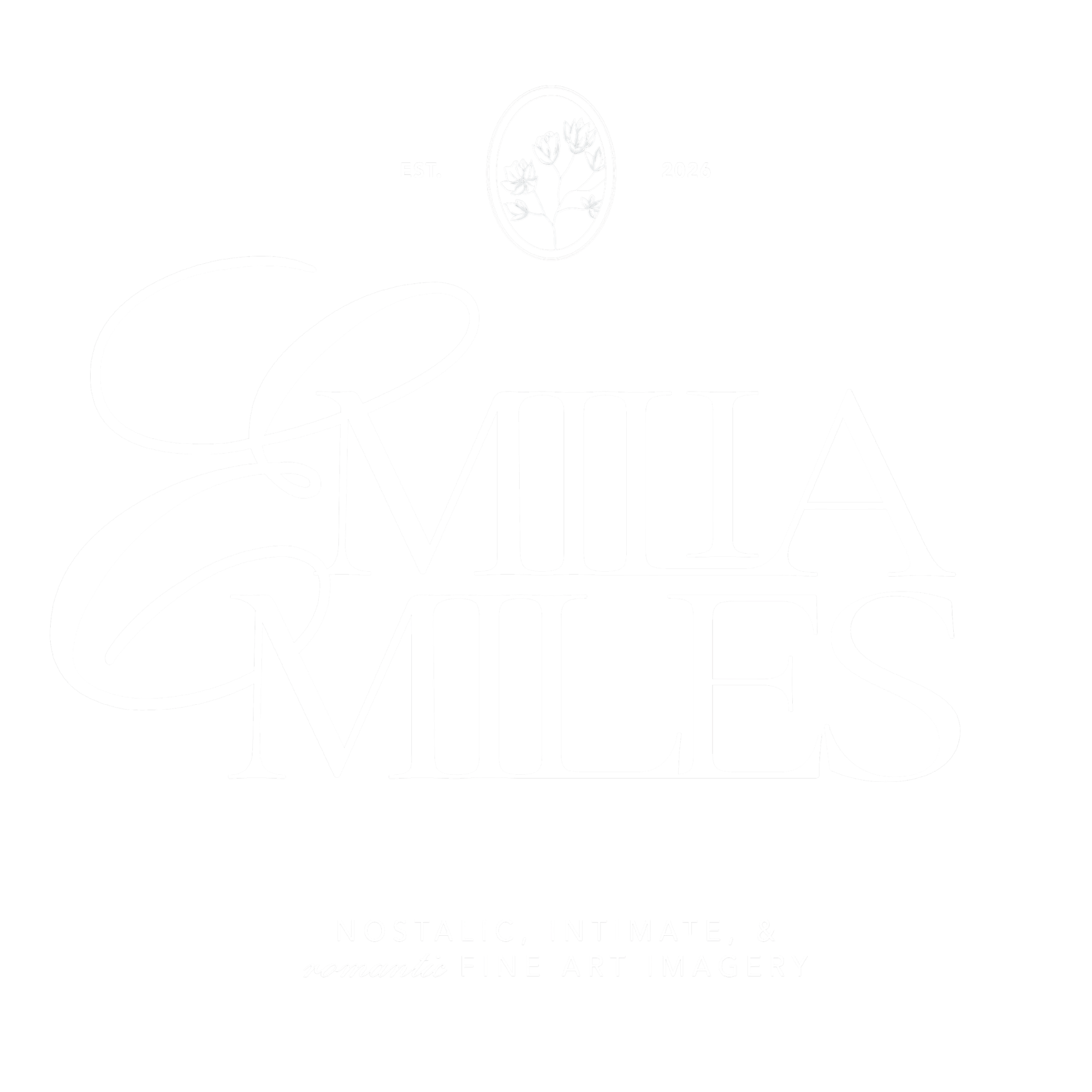 Design for Soul Mates, a nostalgic intimate and romantic fine art imagery brand established in 2026, featuring a floral emblem and elegant script font on a black background.