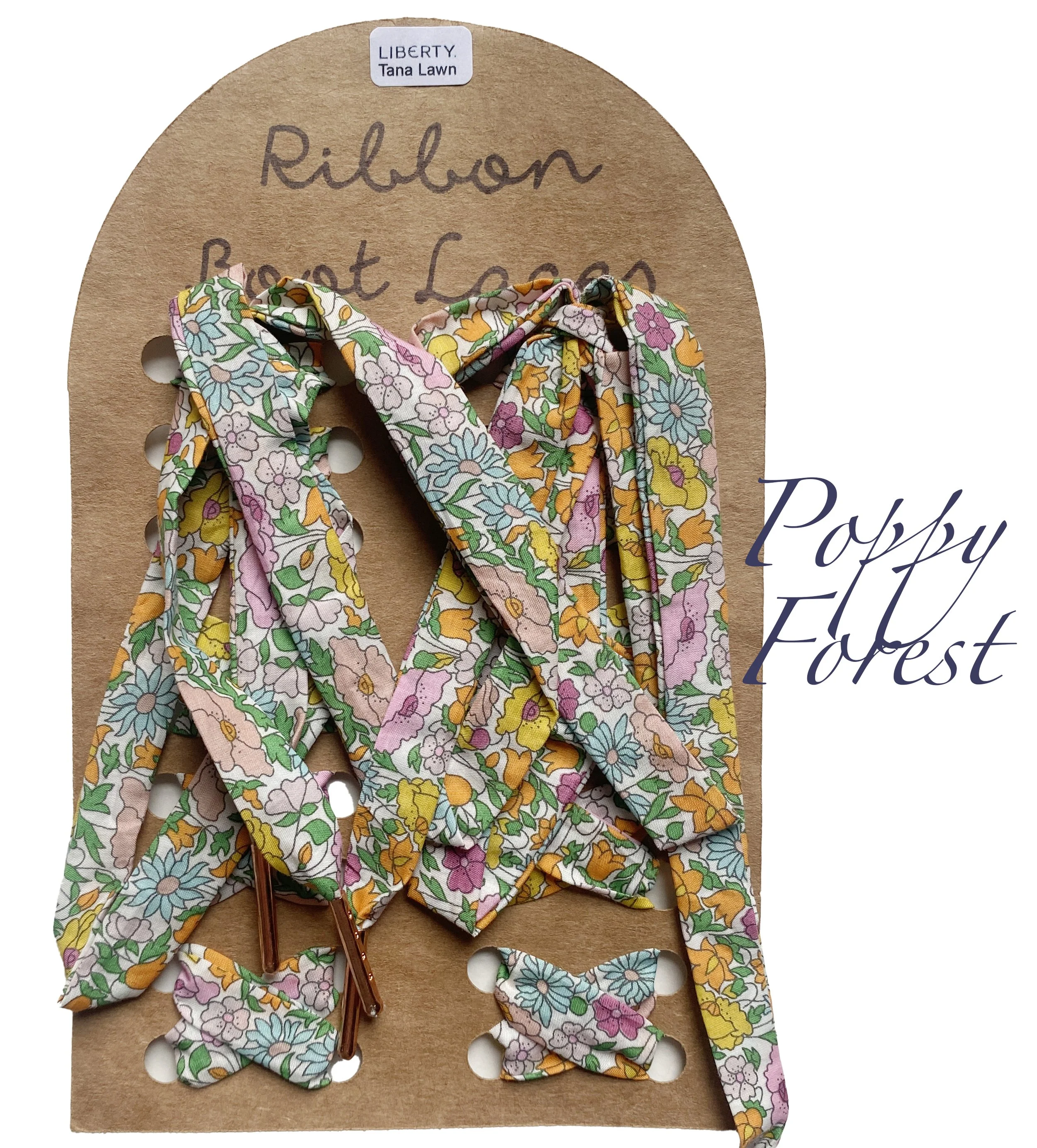 Liberty London Print Ribbon Bootlaces Passage of Time for Dr Martens, Vans, Converse