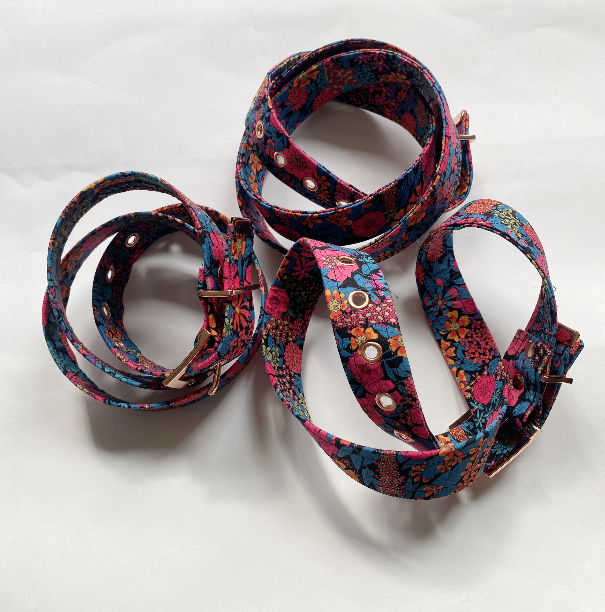 Liberty Print Cotton Buckram Buckle  Belt in Ciara