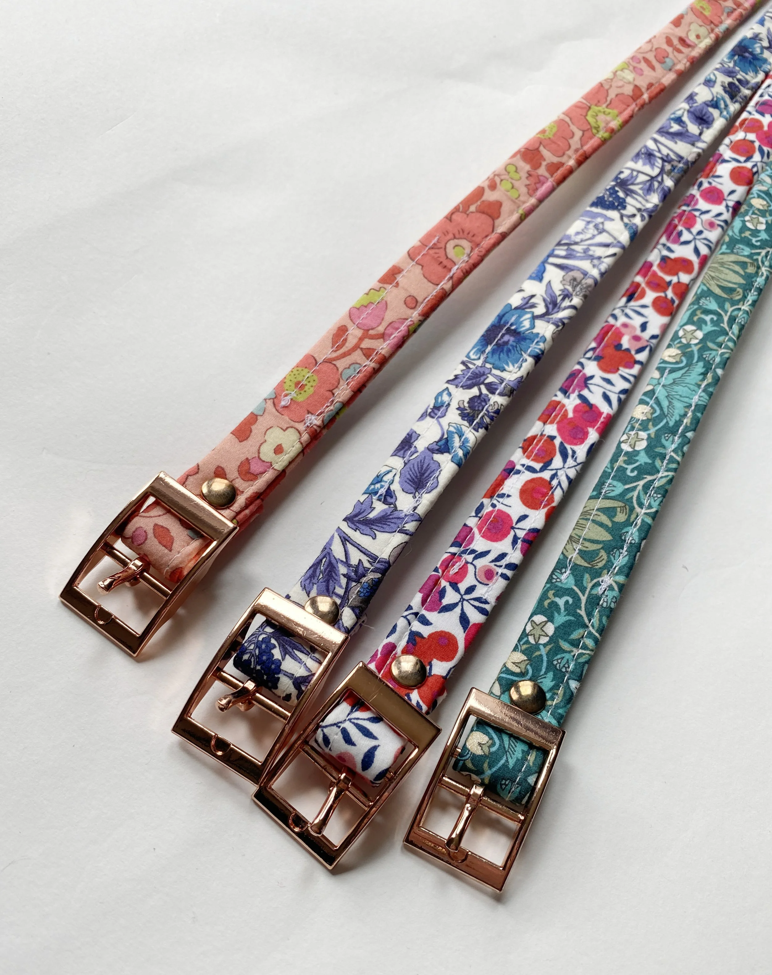 SMALL - Liberty London Print Skinny Buckram Vegan Belts