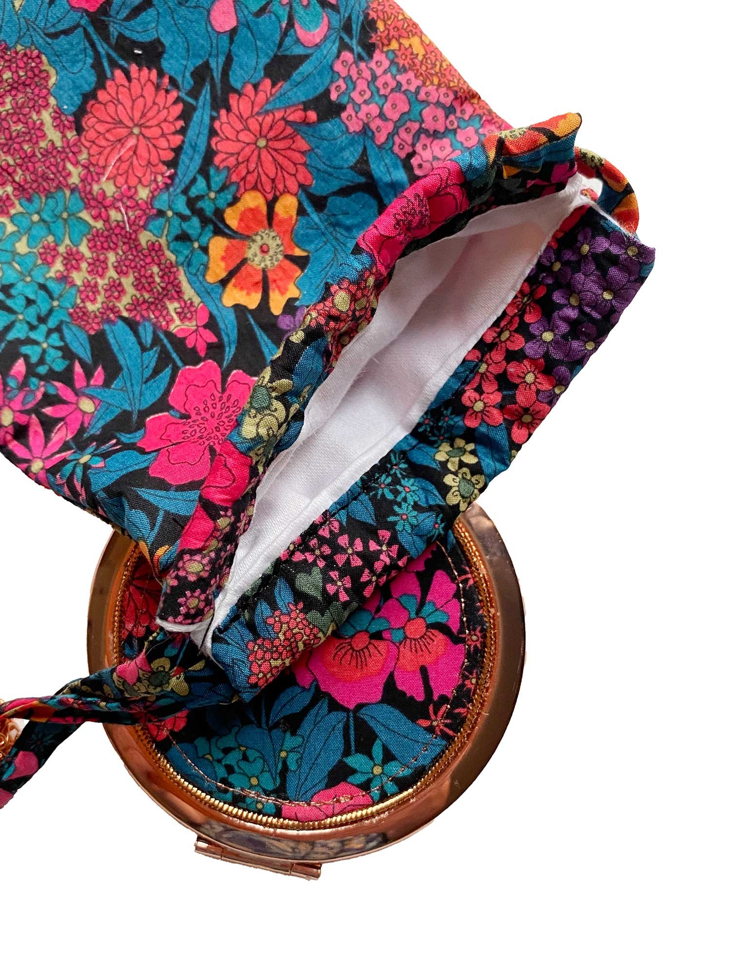 Compact Mirror & Liberty Print Jewellery Bag Sets