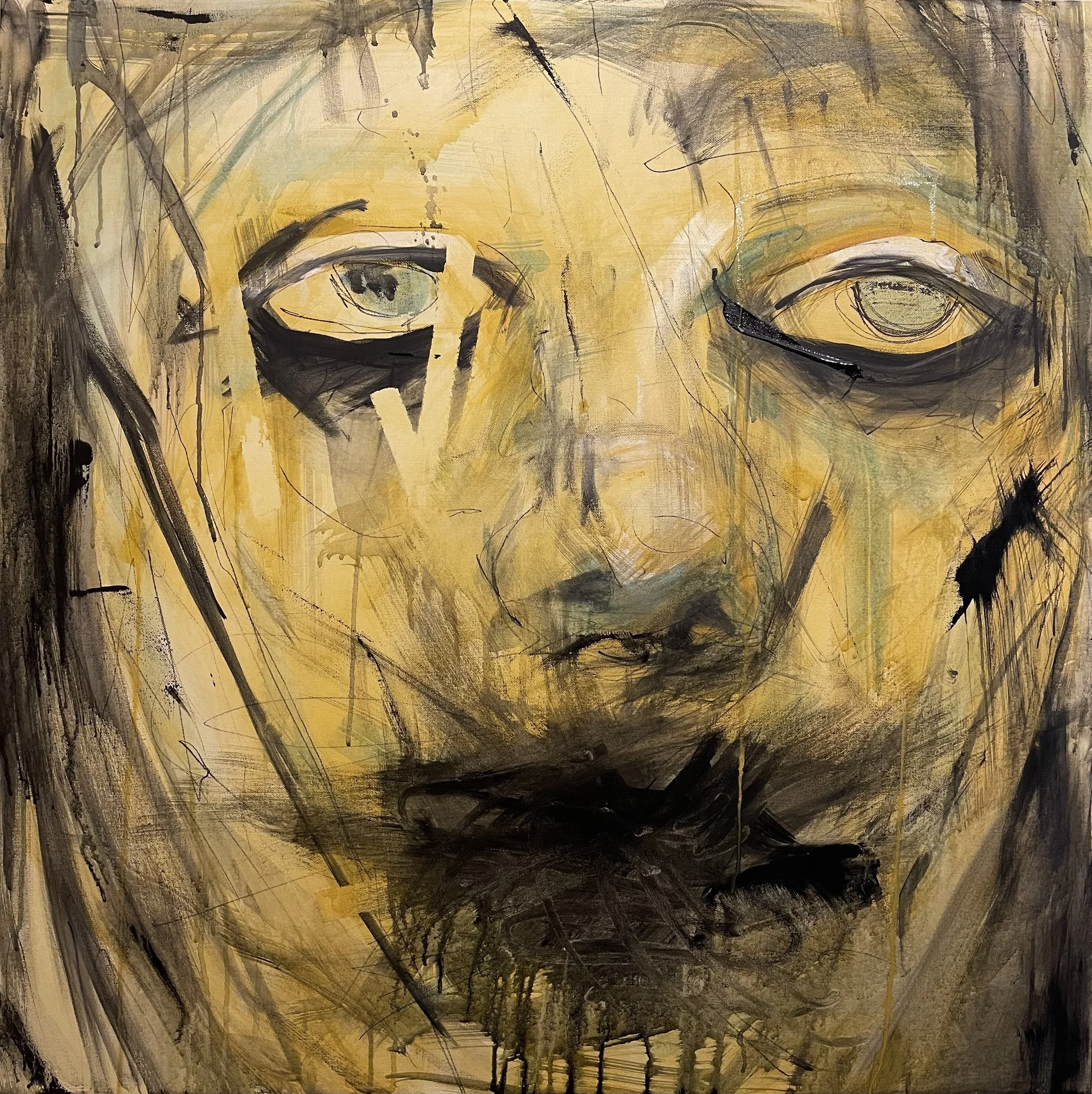 UNTITLED Acrylic on Canvas, 36 x 36", 2023.