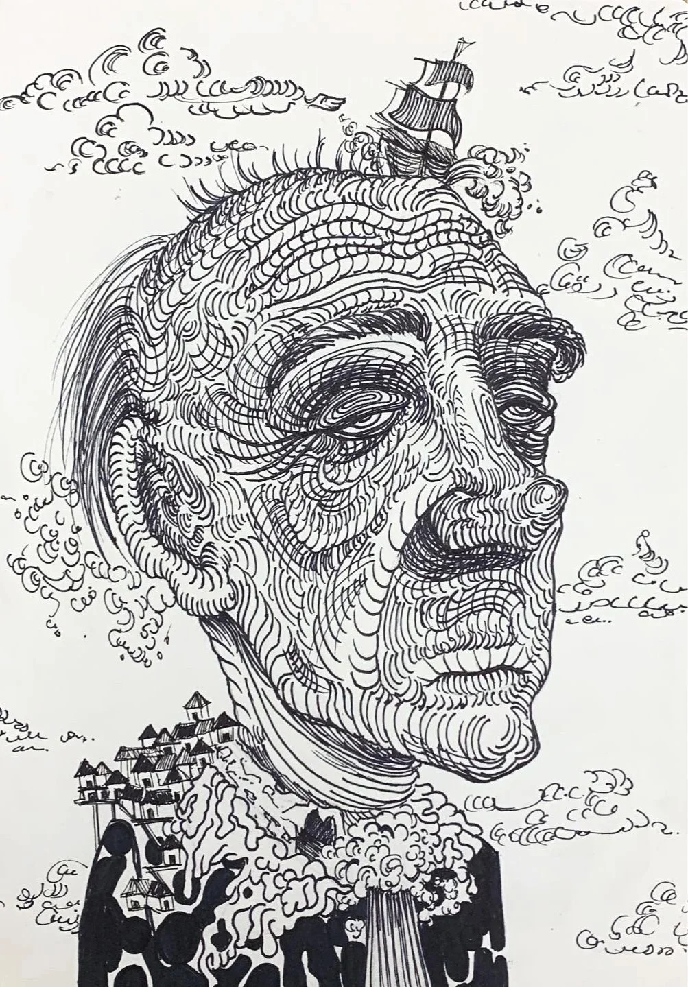 WEIRD LITTLE PORTRAIT Ink, 8 1/4 x 11 1/2", 2022.