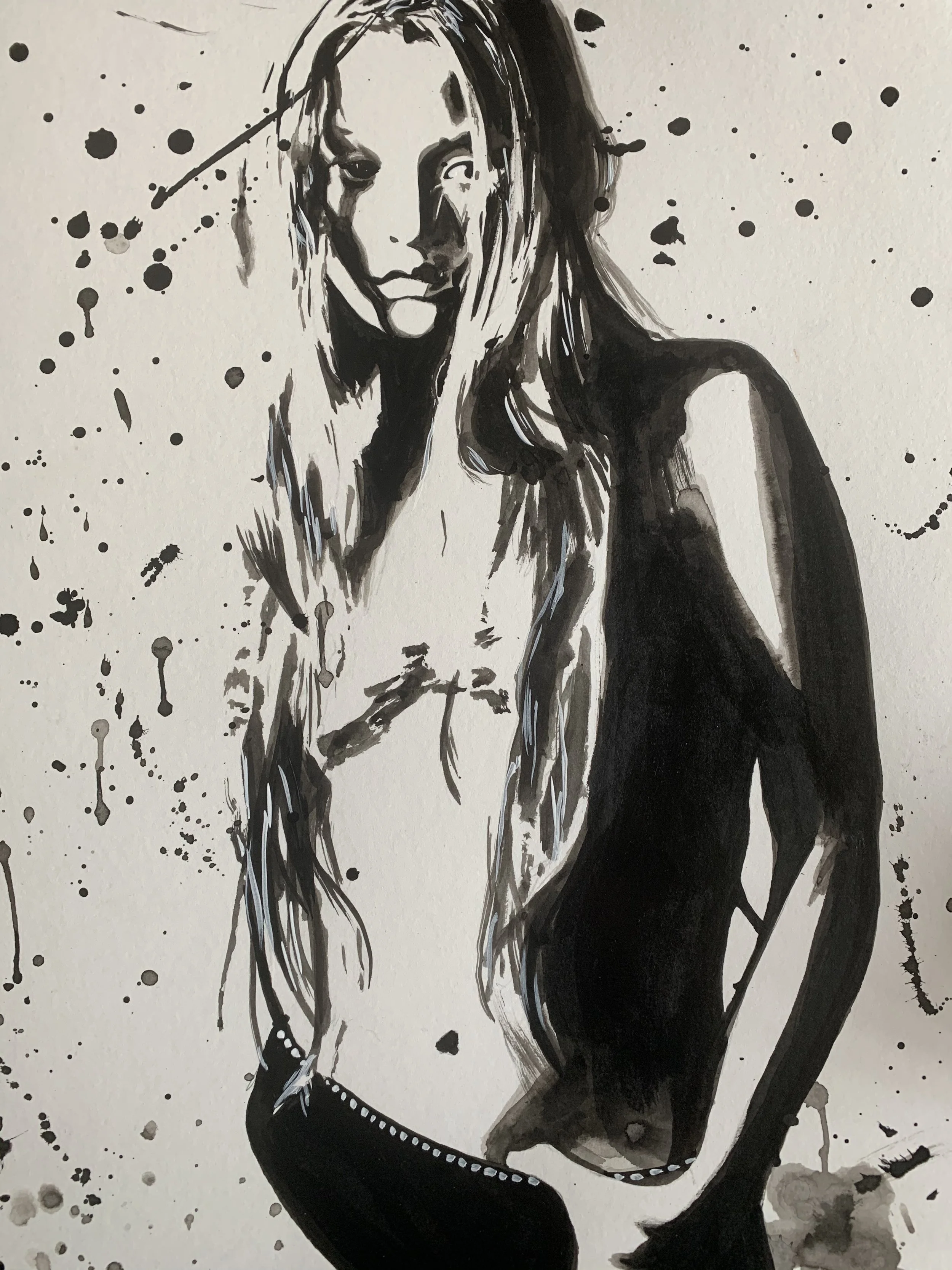 DEVON AOKI Ink on Paper, 11 x 14", 2021.