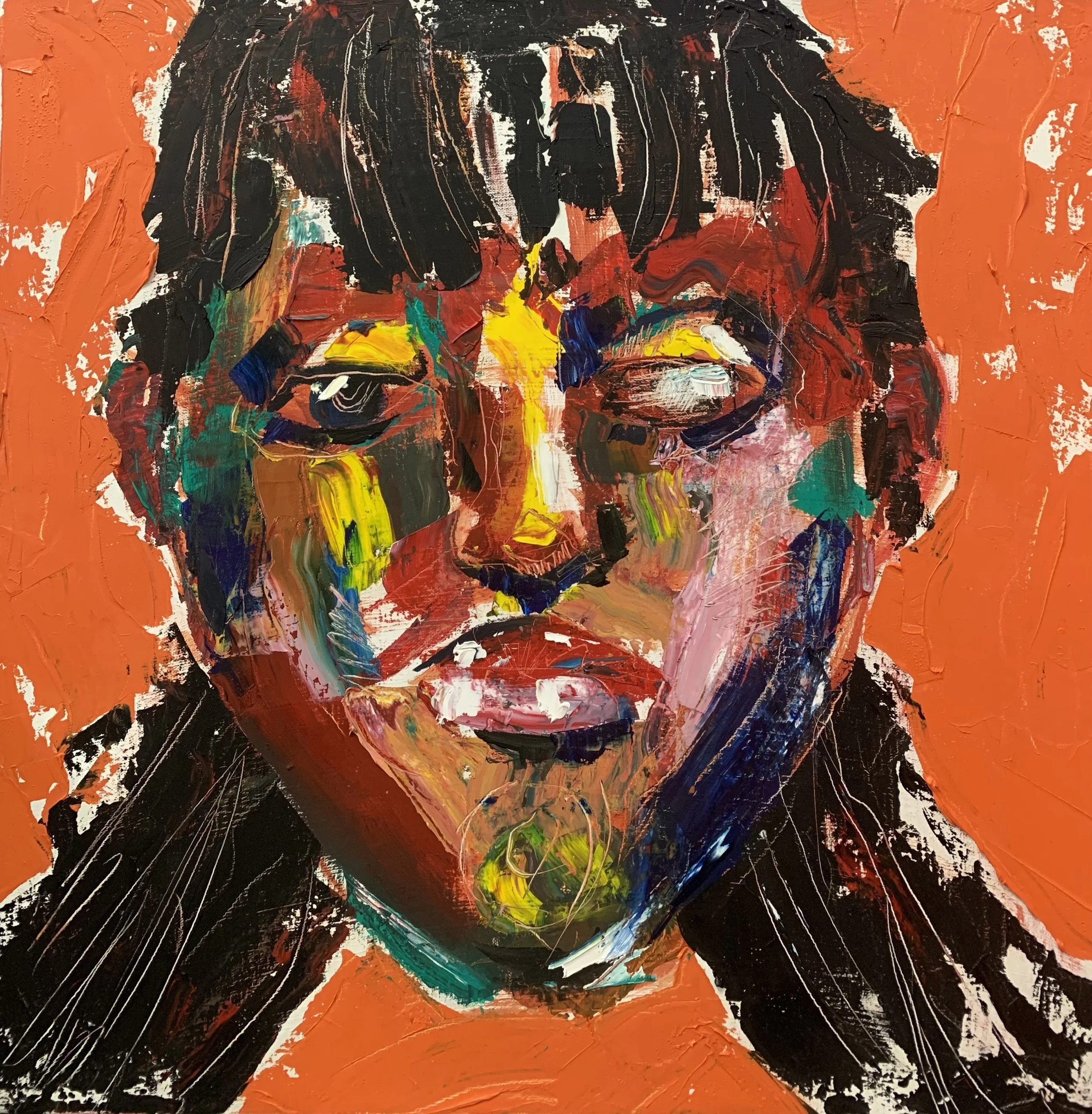 UNTITLED Oil on Canvas, 21 x 21", 2020.
