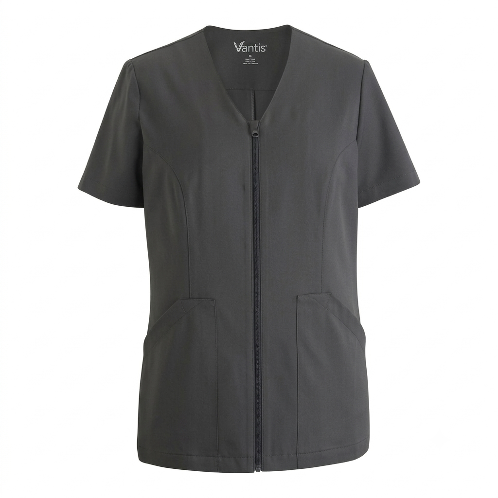 VANTIS Charcoal Gray Professional Uniform Top
