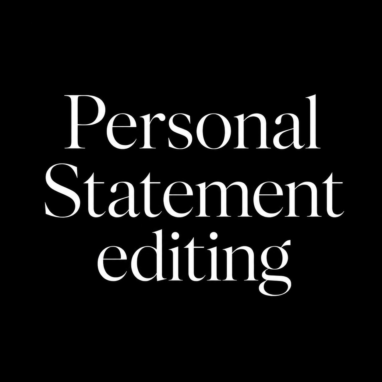 Personal statement editing