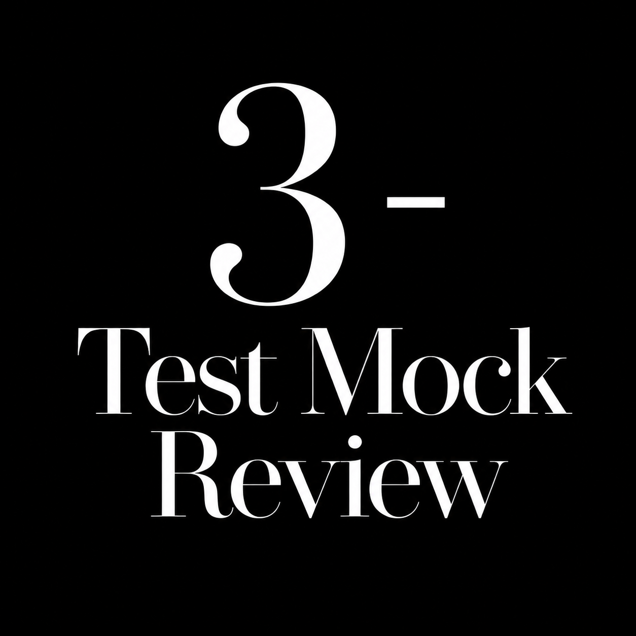 Three Mock Test Review Package (save $50)
