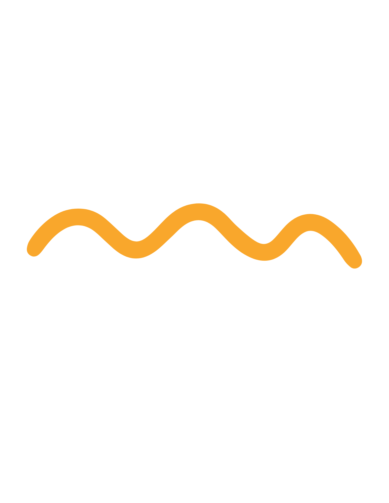 Black background with orange wavy lines at the bottom.