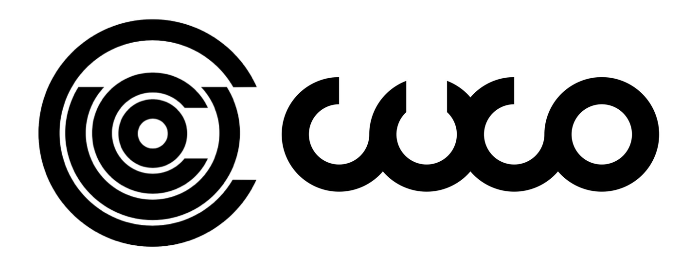 Black circular logo with concentric circles and the word 'Cuco' in stylized font.