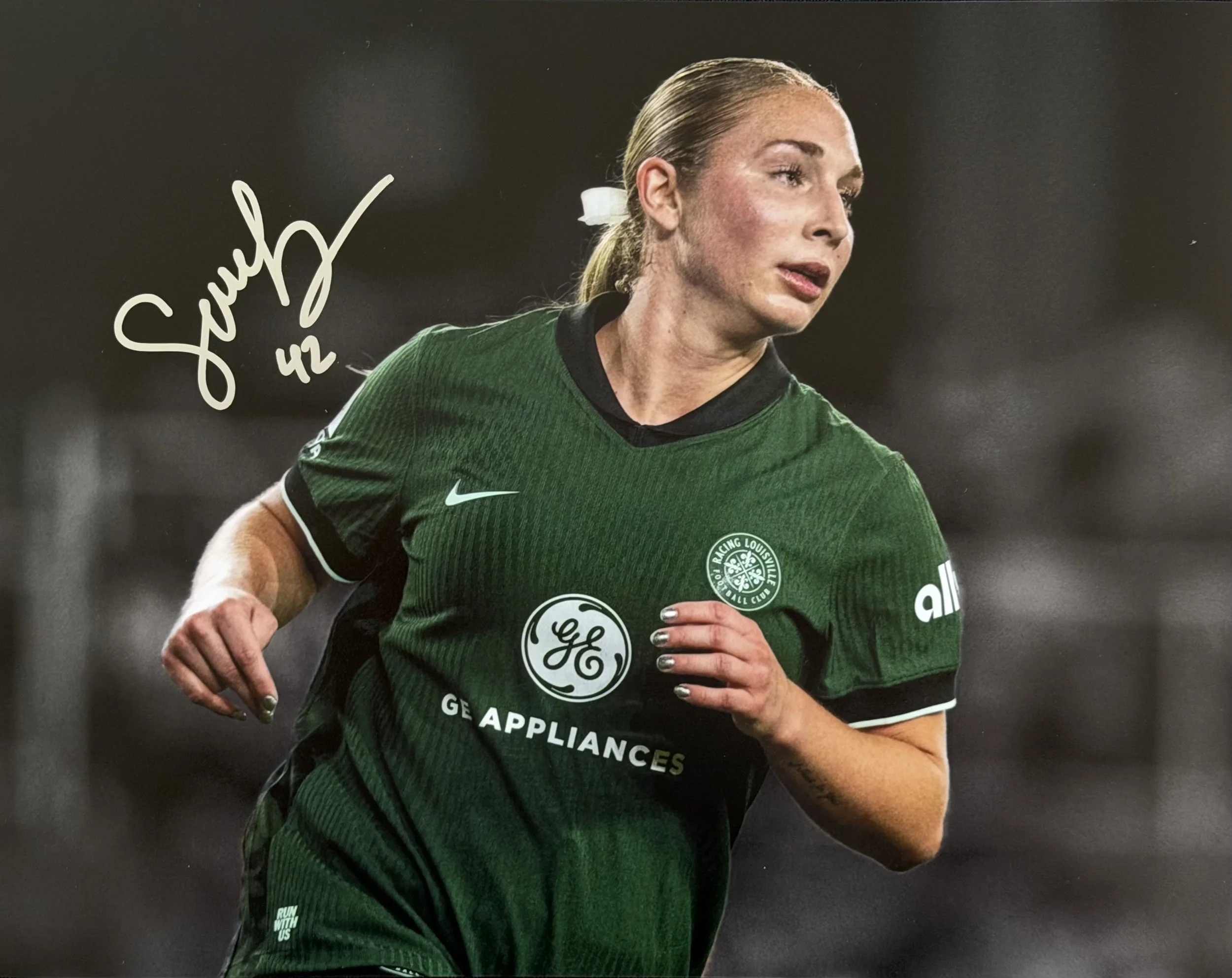 Sarah Weber - Signed 11x14 Photo - Racing Louisville