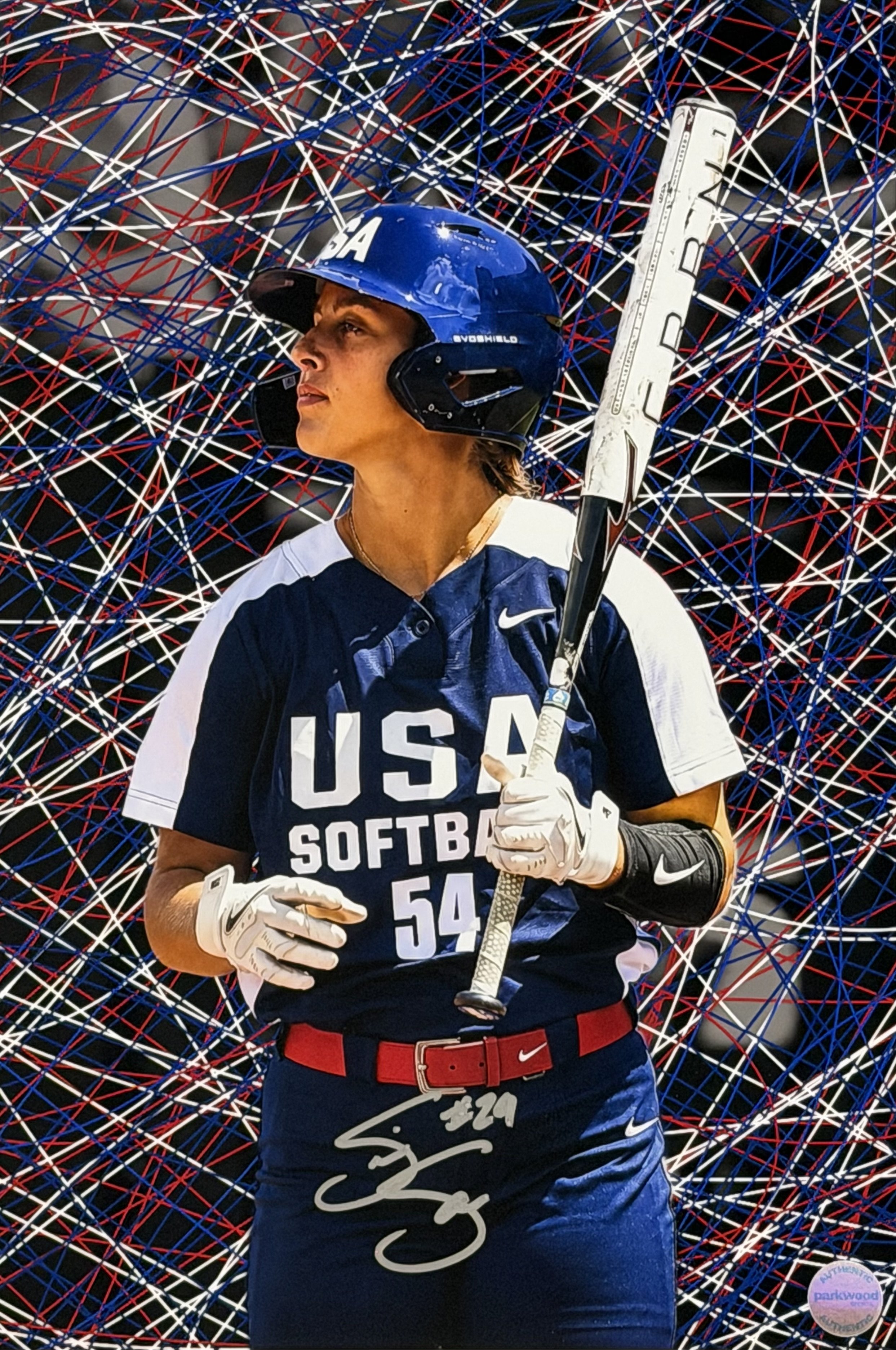 Sierra Sacco-Ferrie - Signed 12x18 Photo - USA Softball - 1/2