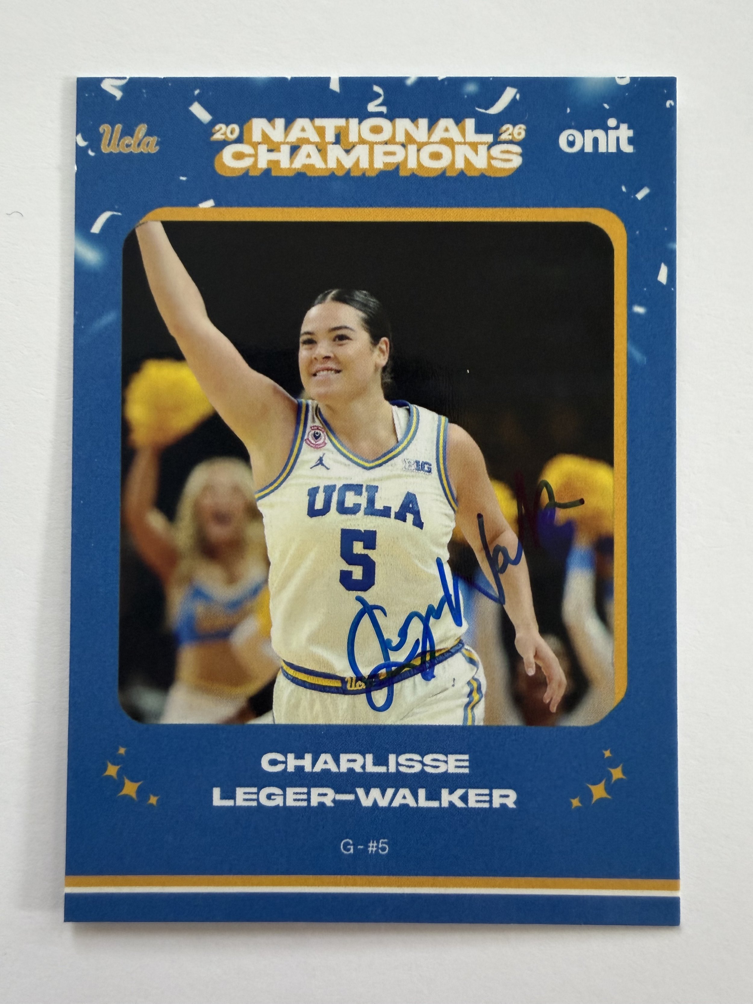 Signed 2026 ONIT Charlisse Leger-Walker National Champions Blue G-#5