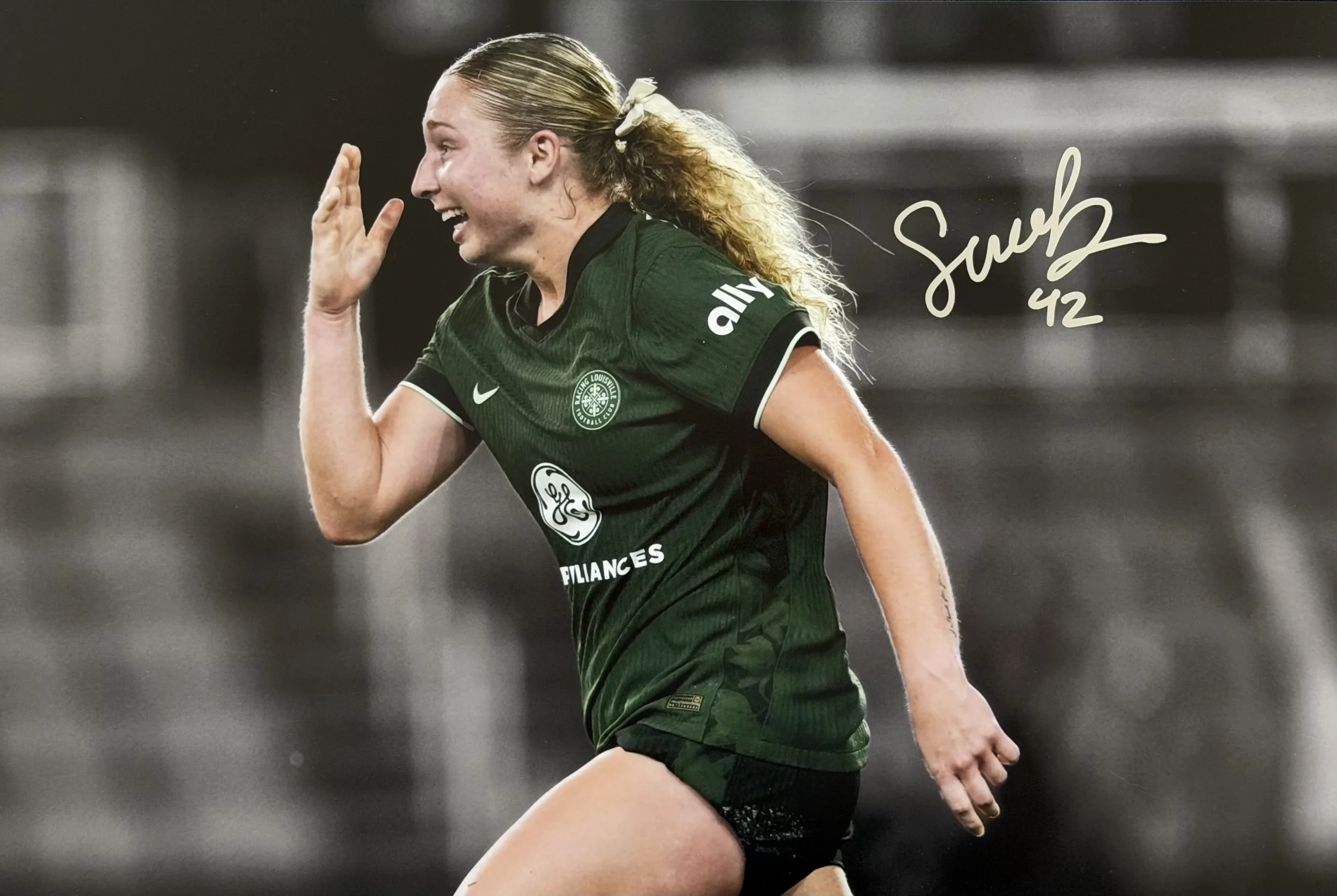 Sarah Weber - Signed 12x18 Photo - Racing Louisville