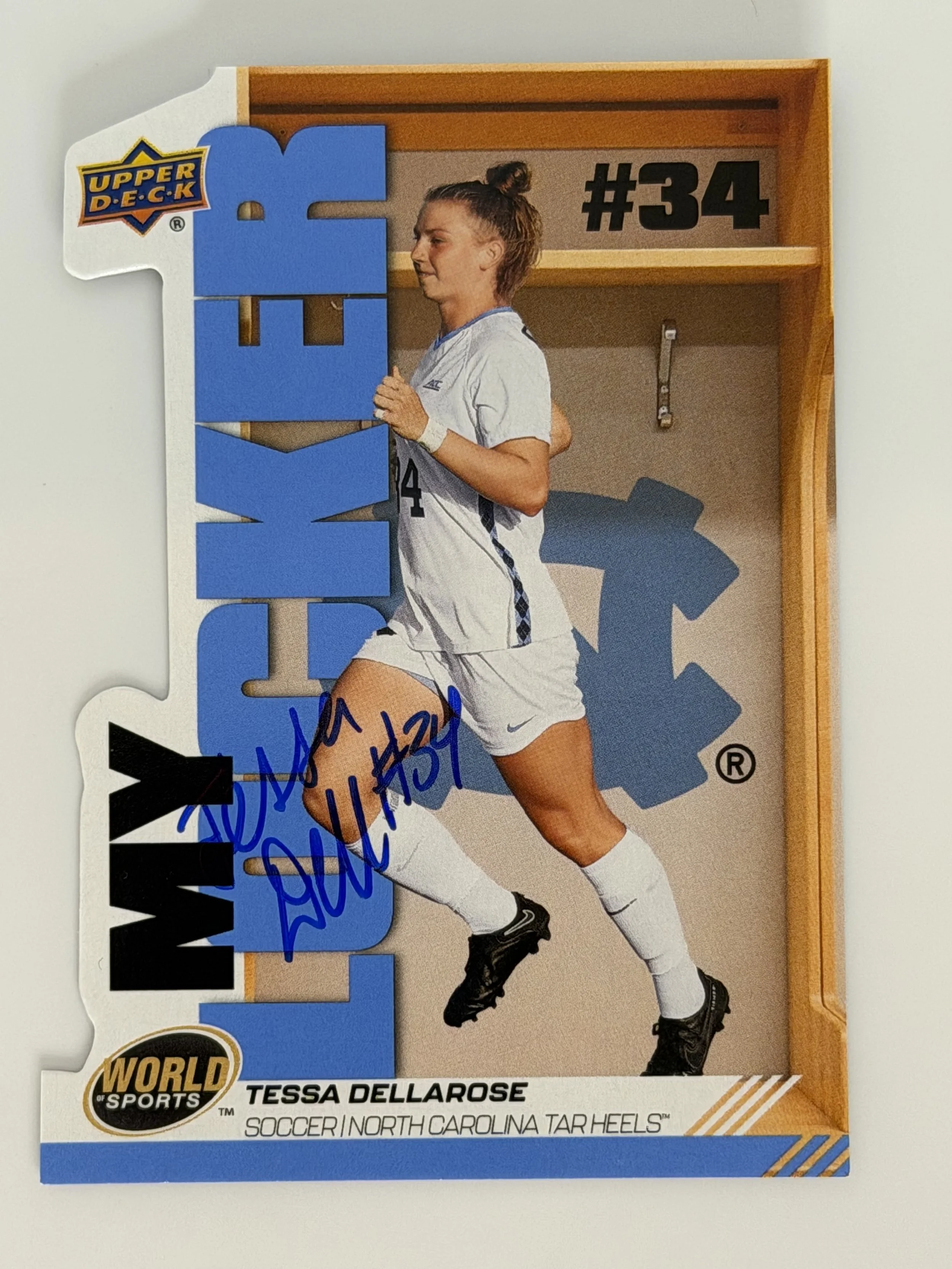 Signed 2026 Upper Deck Tessa Dellarose World of Sports Vol. 2 My Locker #ML-TD - A