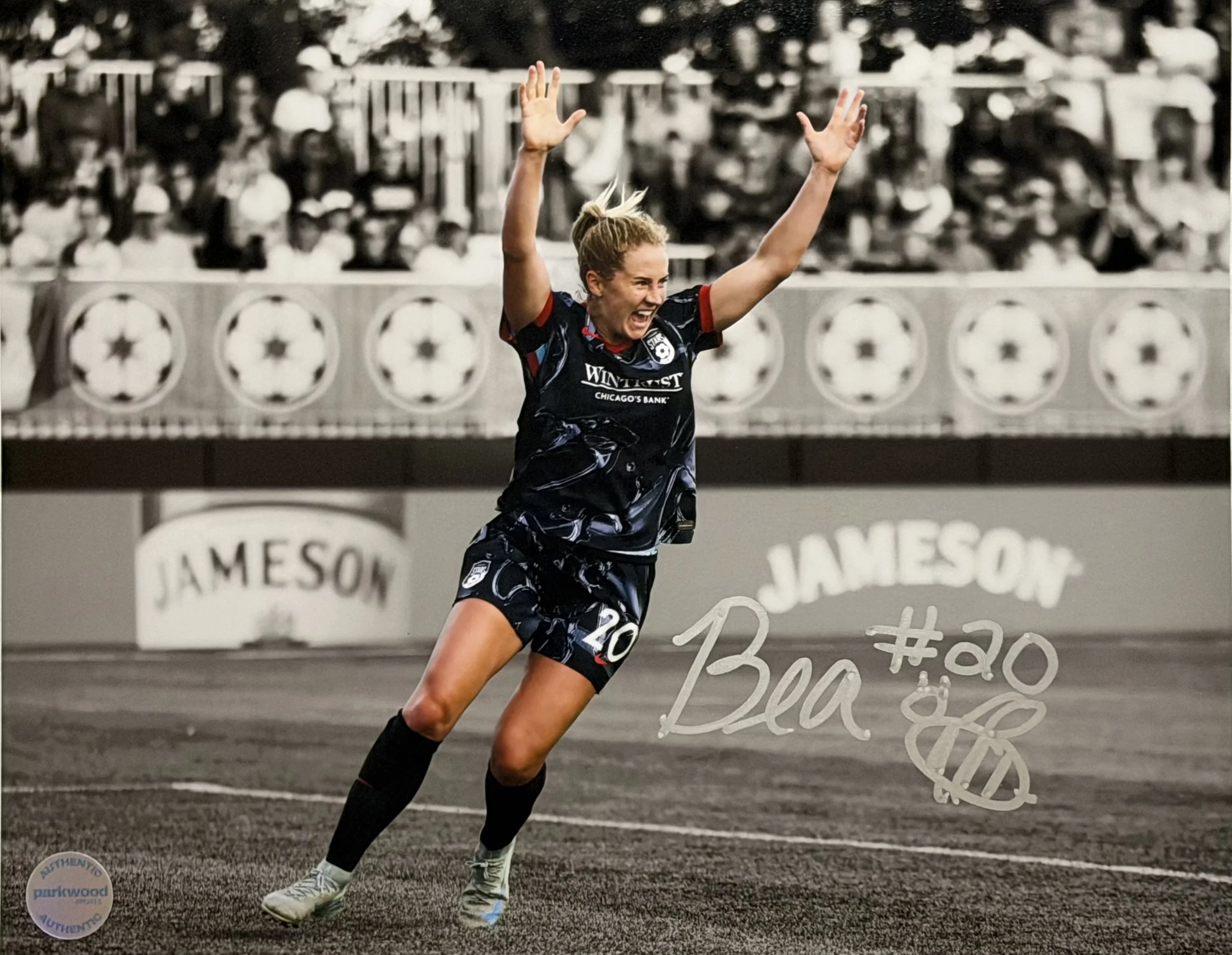 Bea Franklin - Signed 11x14 Photo - Chicago Stars - "Goal" - 1/2