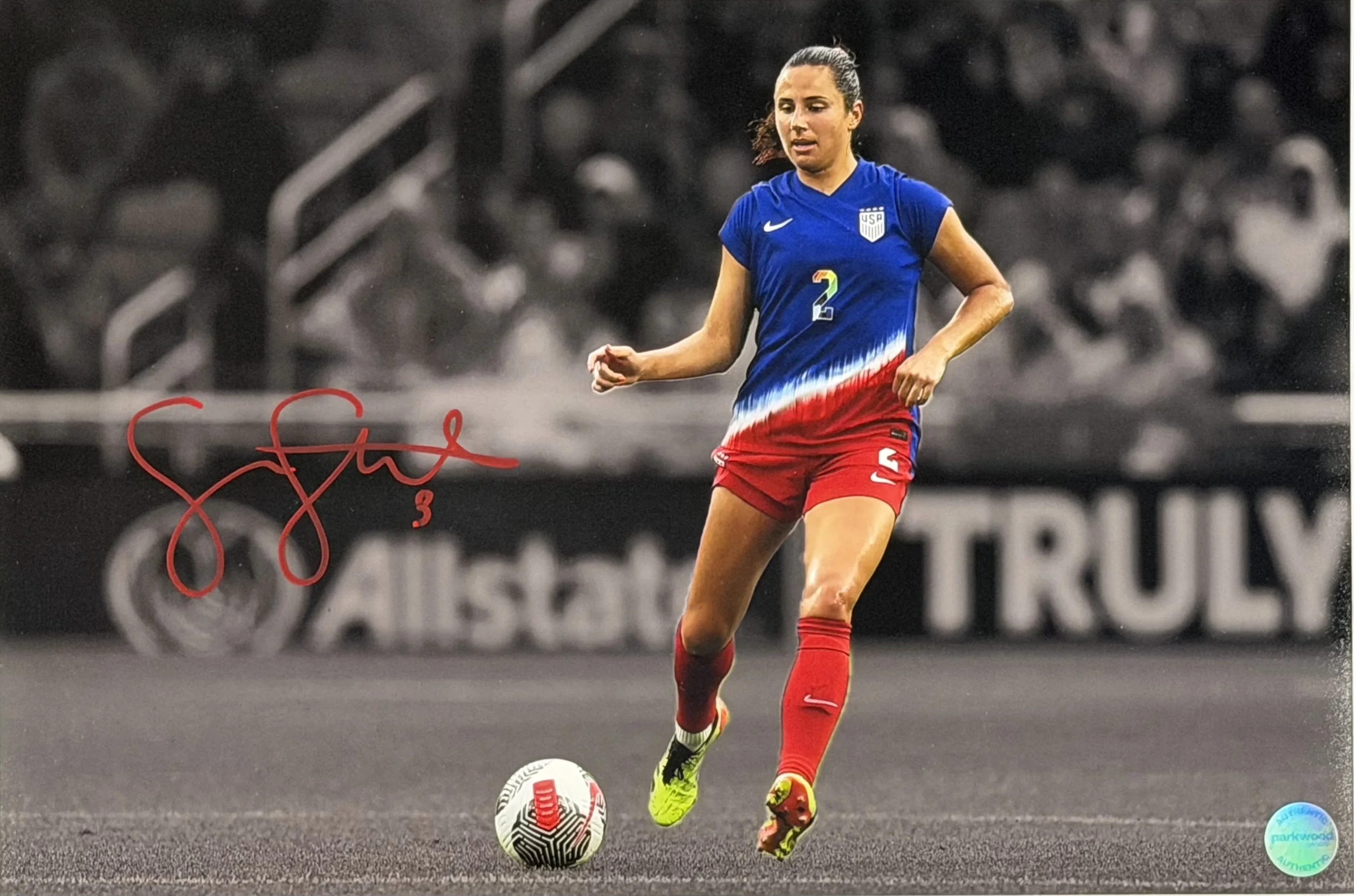 Sam Staab - Signed 12x18 Photo - USWNT - 1/2