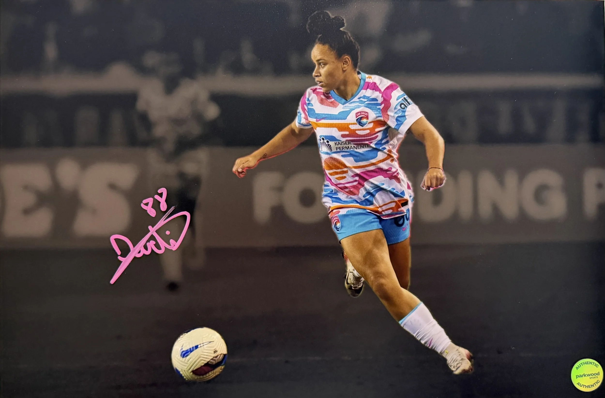 Dudinha - Signed 12x18 Photo - San Diego Wave - "Action" 1/2