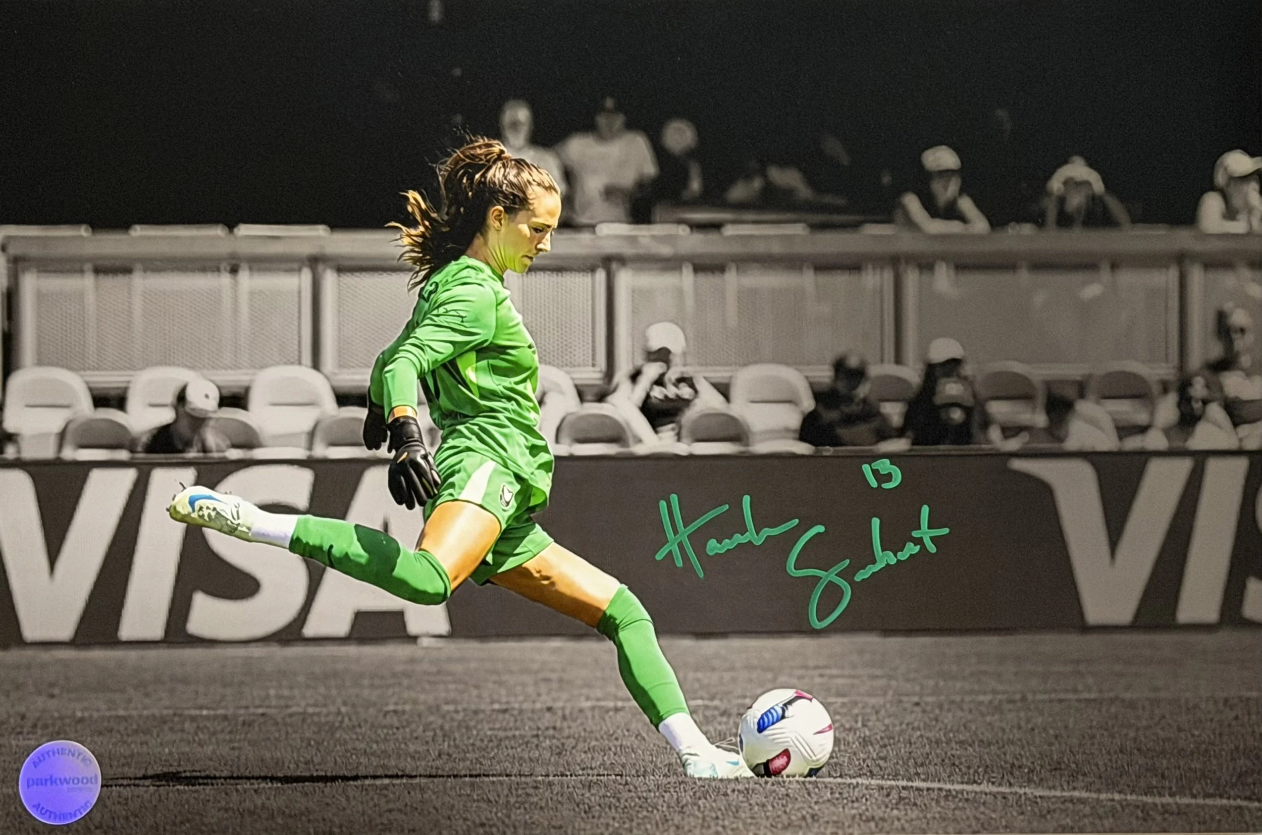 Hannah Seabert - Signed 10x15 Photo - Angel City FC - "Kicking" - 2/3