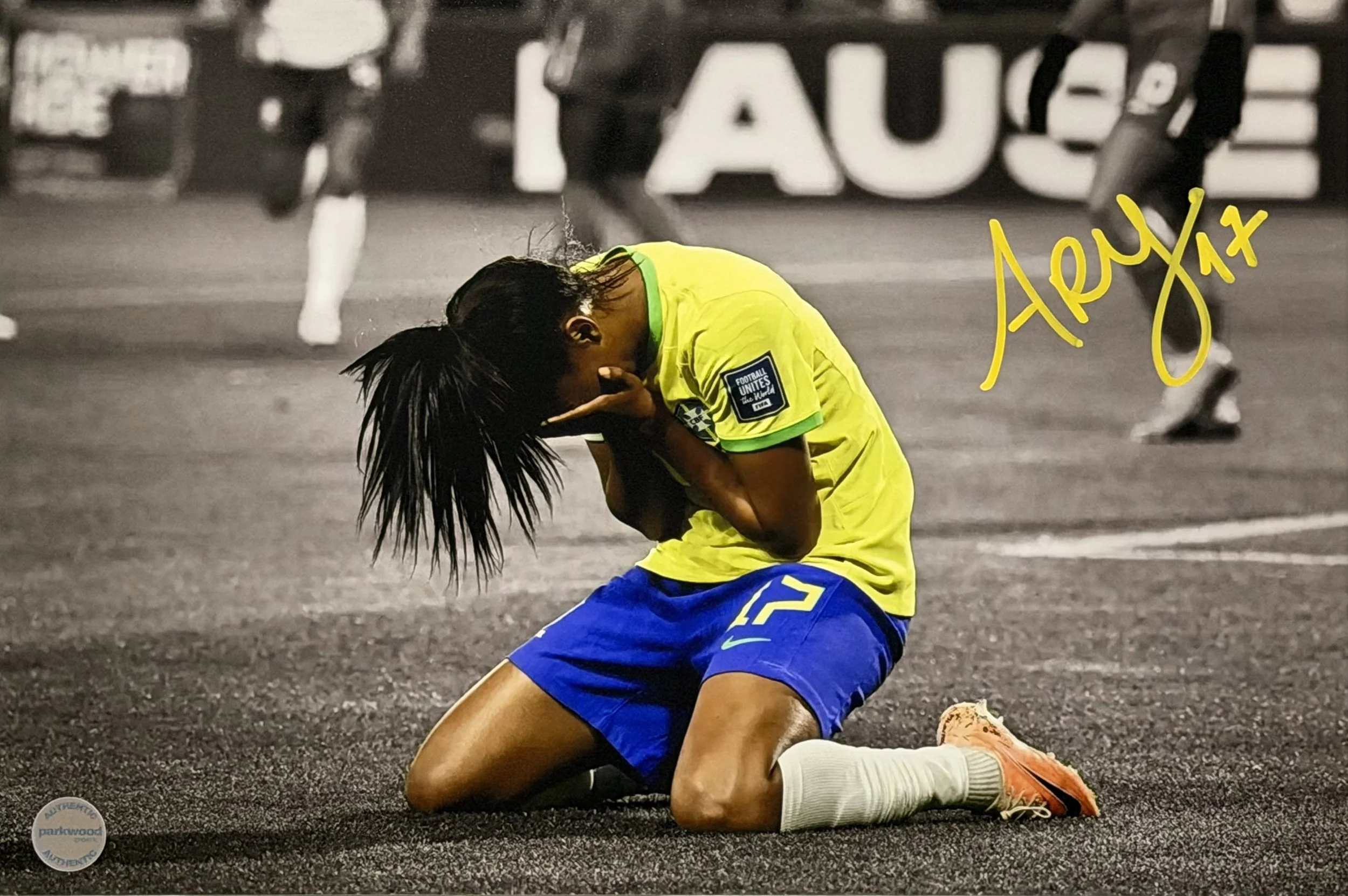 Ary Borges - Signed 12x18 Photo - Brazilian National Team - "First World Cup Goal" 1/2