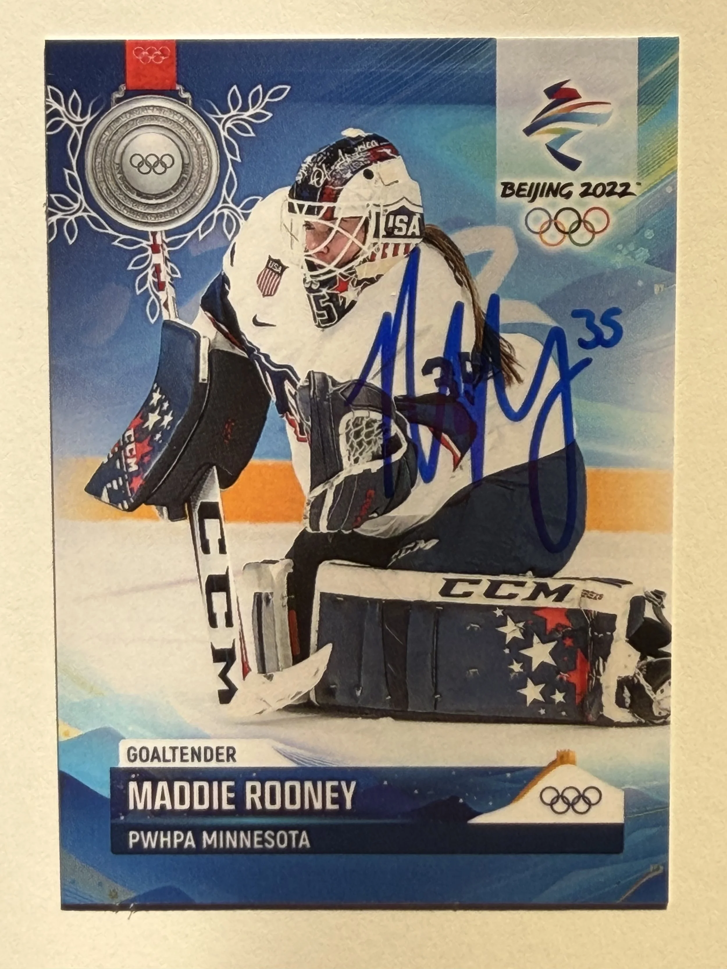 Signed 2022 BY Cards USA Hockey Maddie Rooney Beijing 2022 - 3/3
