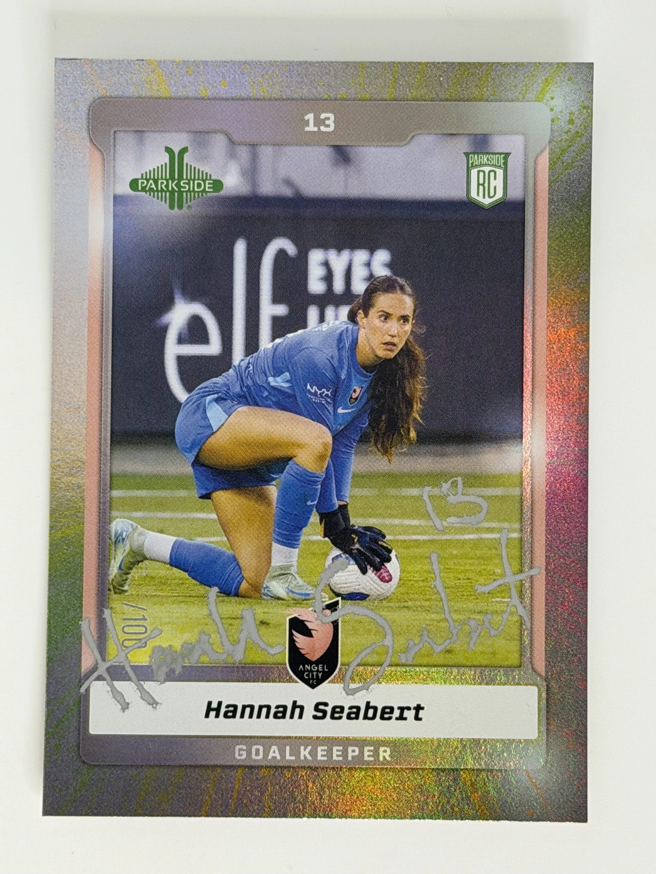 Signed 2025 Parkside Hannah Seabert Rainbow #213 (RC) /100 - D