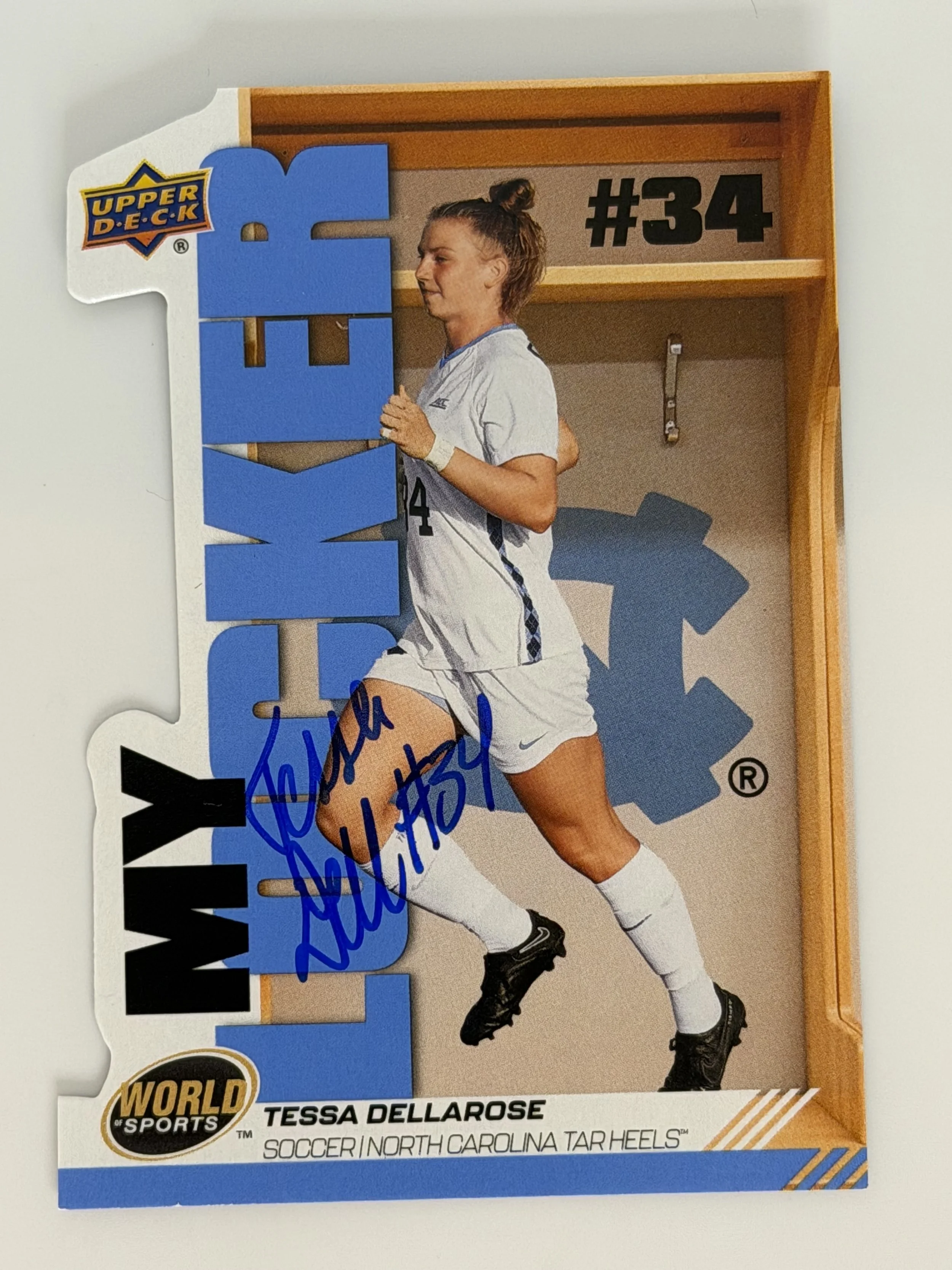 Signed 2026 Upper Deck Tessa Dellarose World of Sports Vol. 2 My Locker #ML-TD - B