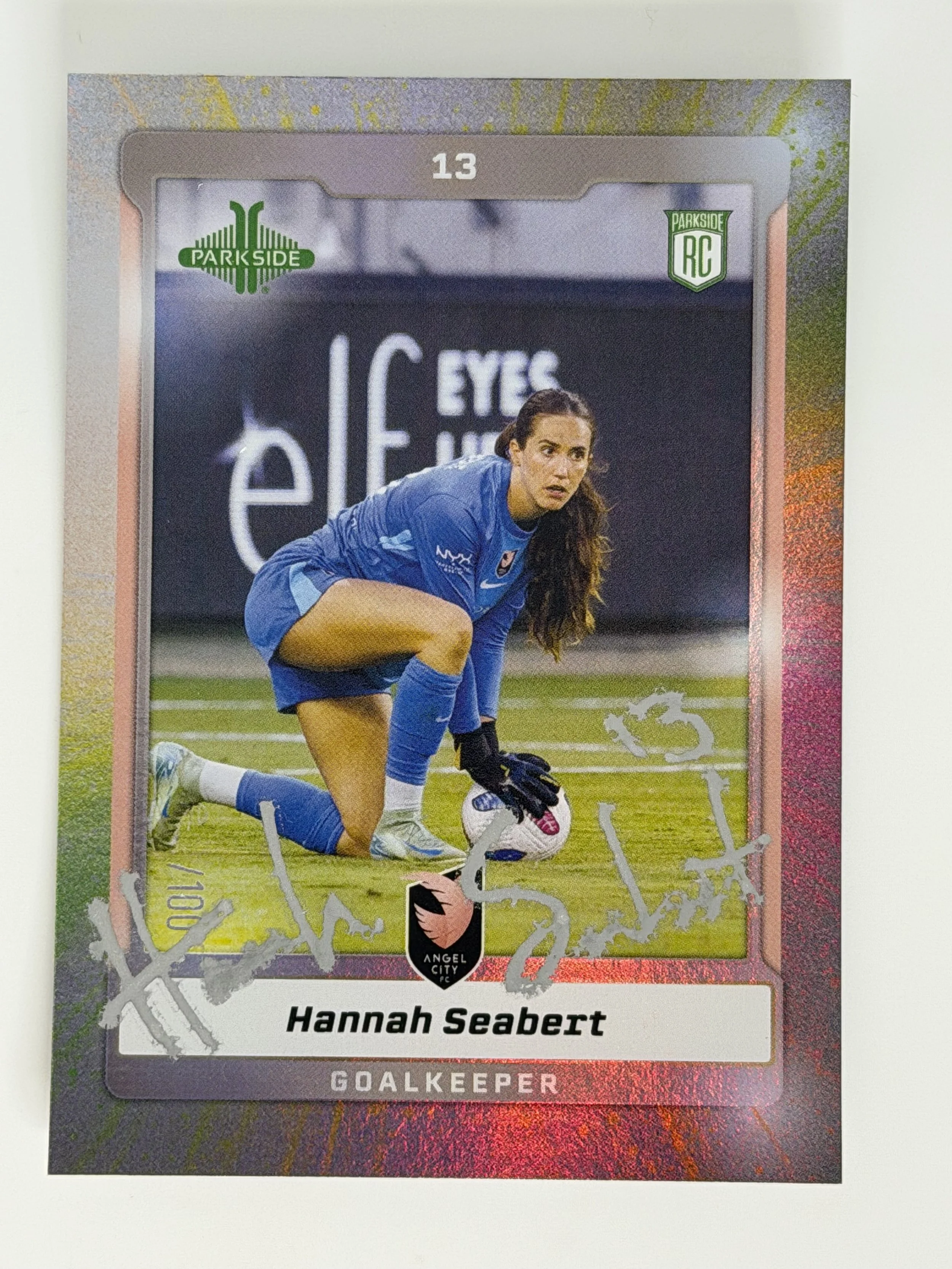 Signed 2025 Parkside Hannah Seabert Rainbow #213 (RC) /100 - C