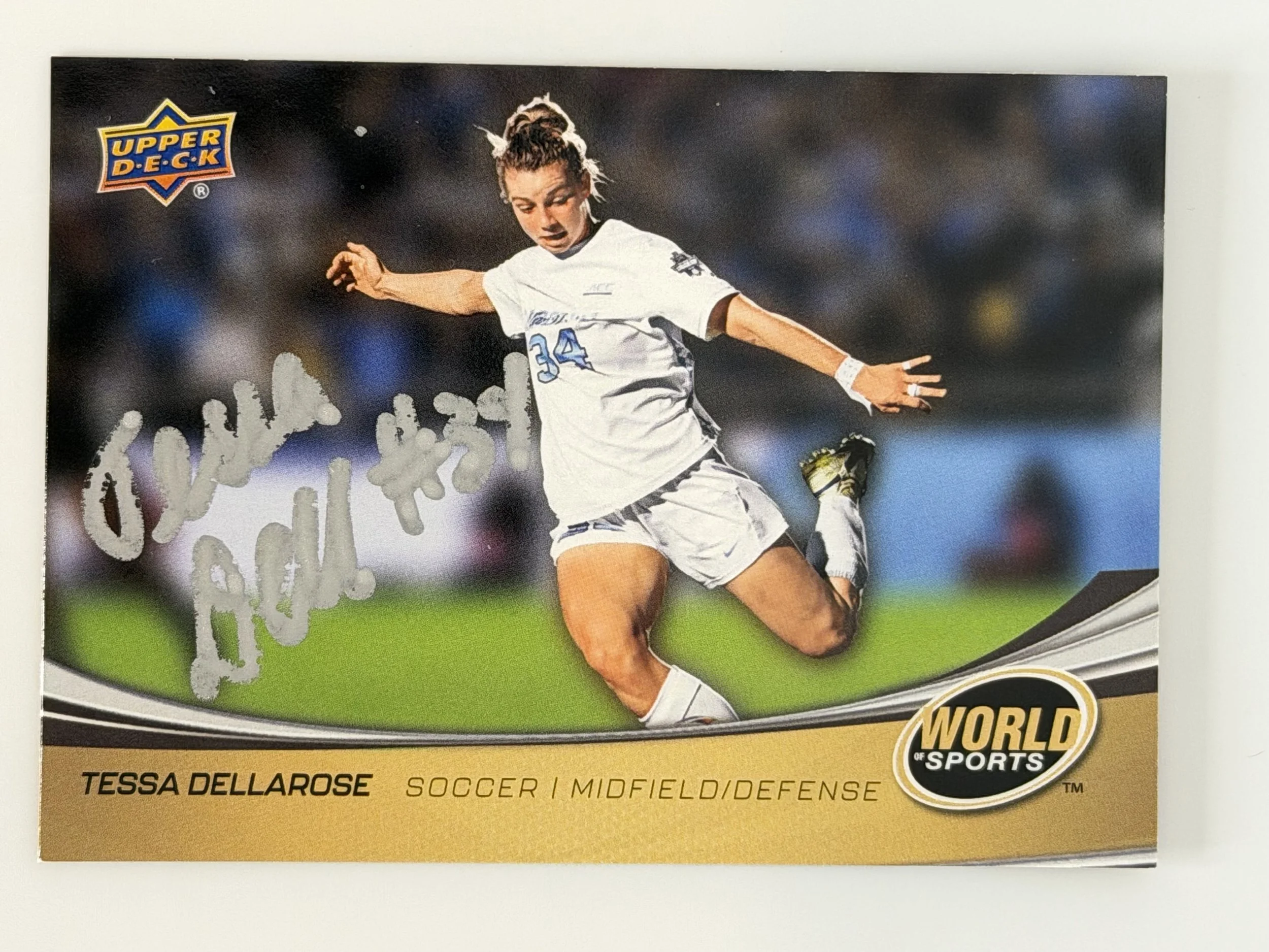 Signed 2024 Upper Deck Tessa Dellarose World of Sports Vol. 2 #165 - A