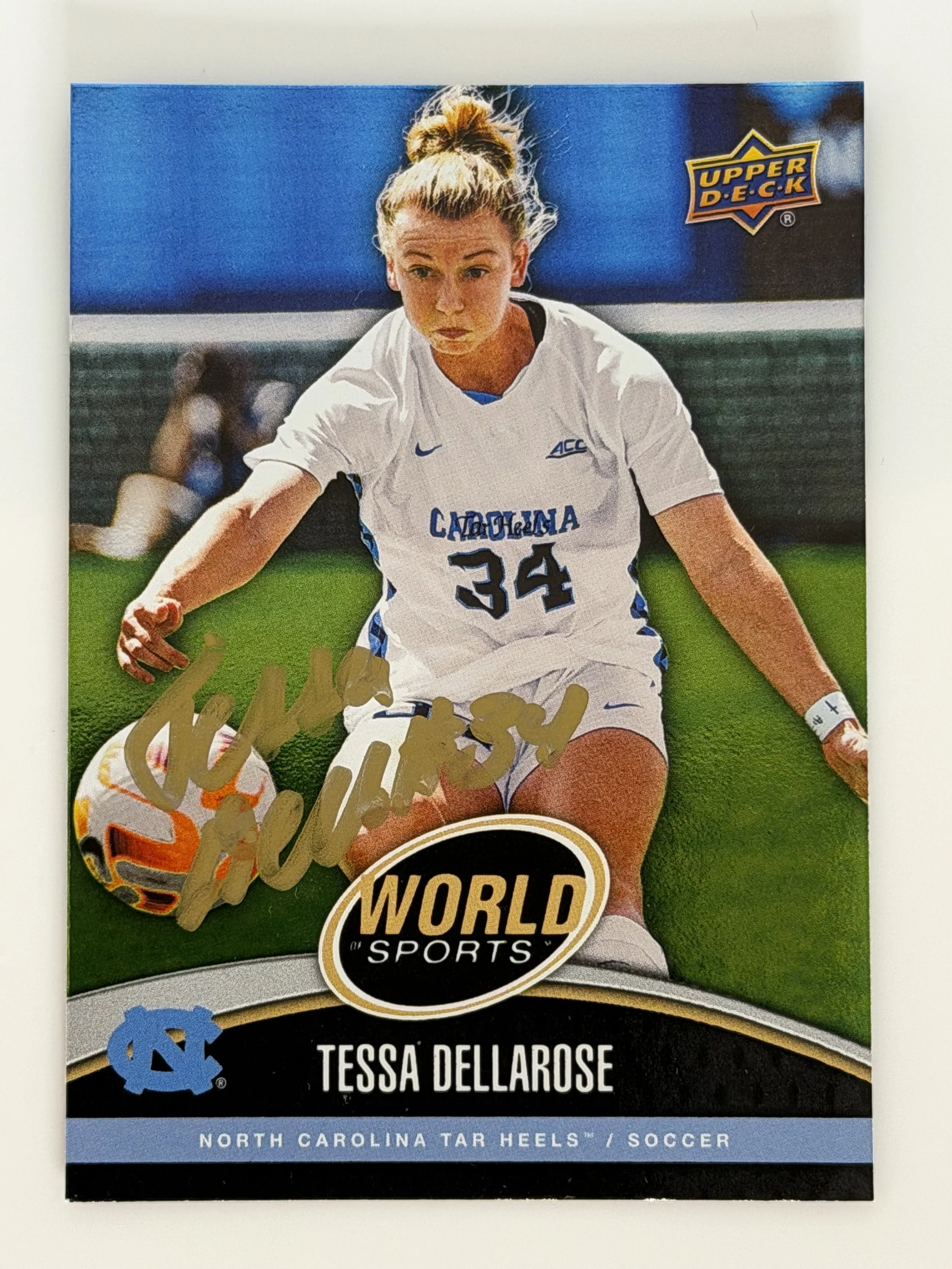 Signed 2024 Upper Deck Tessa Dellarose World of Sports Vol. 1 #265 - A