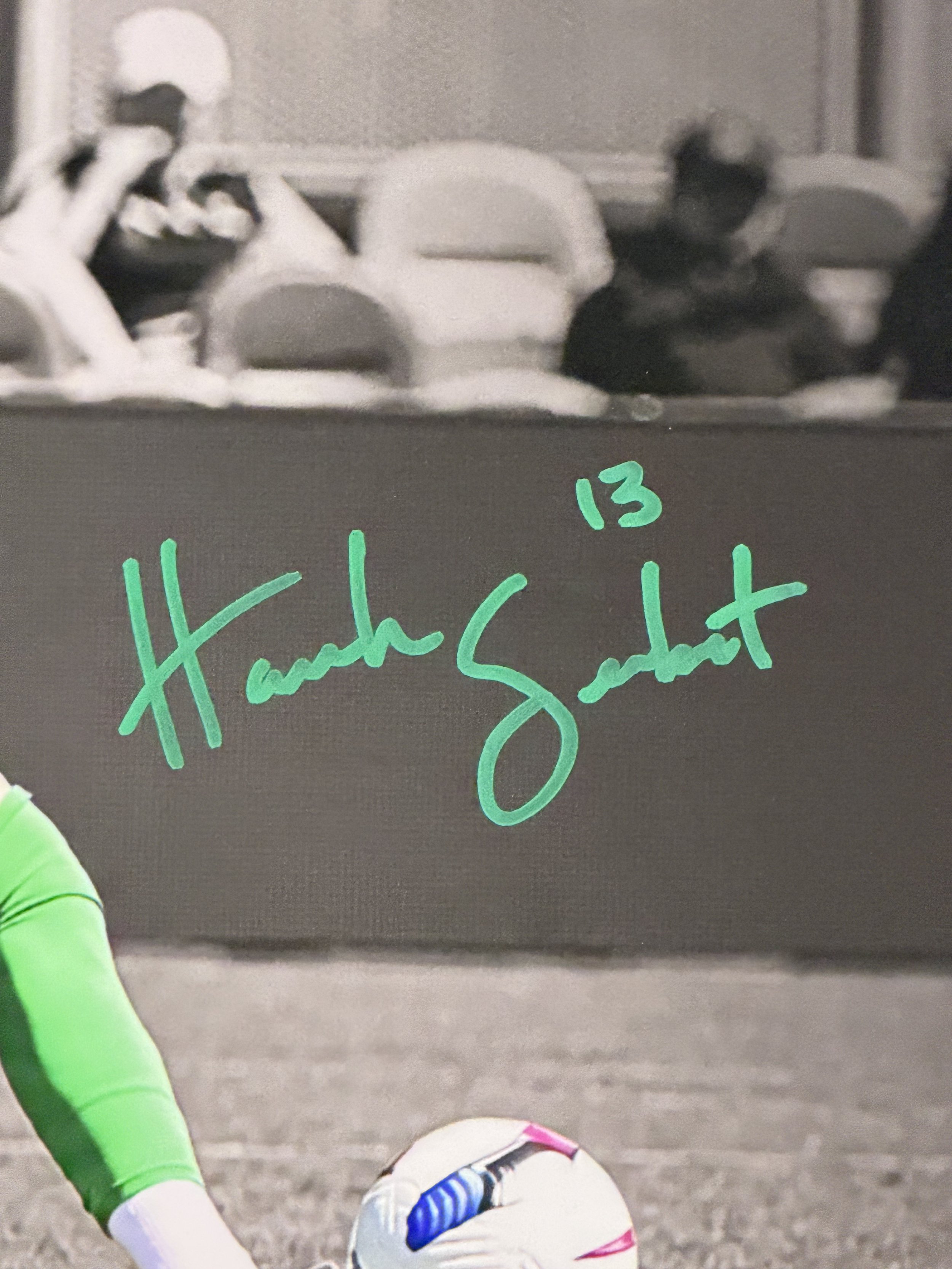Hannah Seabert - Signed 12x18 Photo - Angel City FC - "Kicking"
