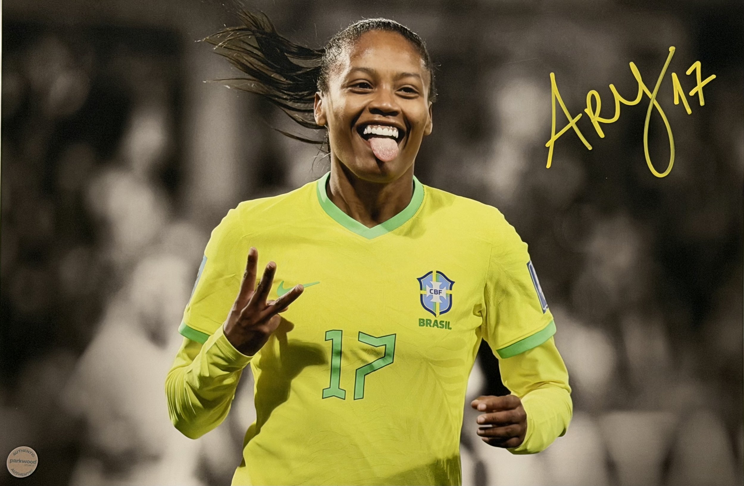 Ary Borges - Signed 16x24 Photo - Brazilian National Team - "Hat Trick"