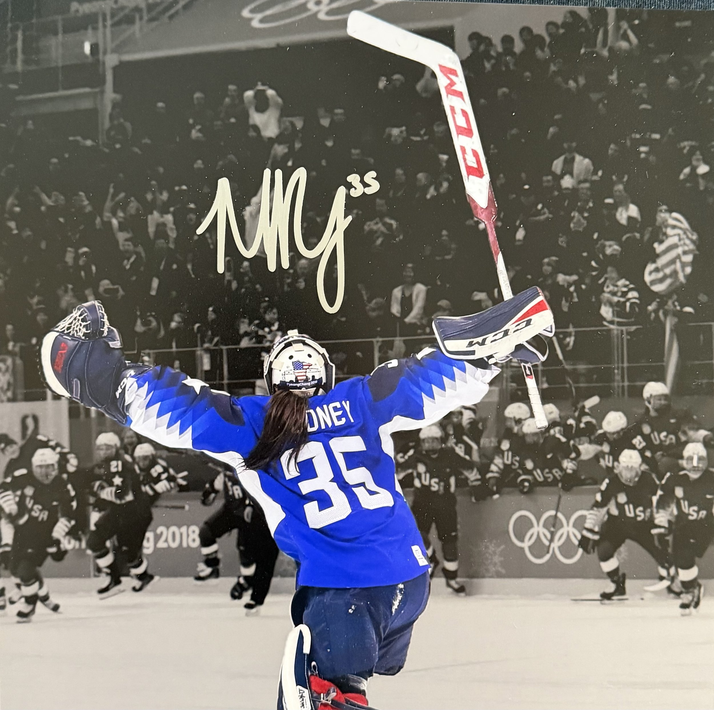 Maddie Rooney - Signed 12x12 Photo - Team USA/Olympics