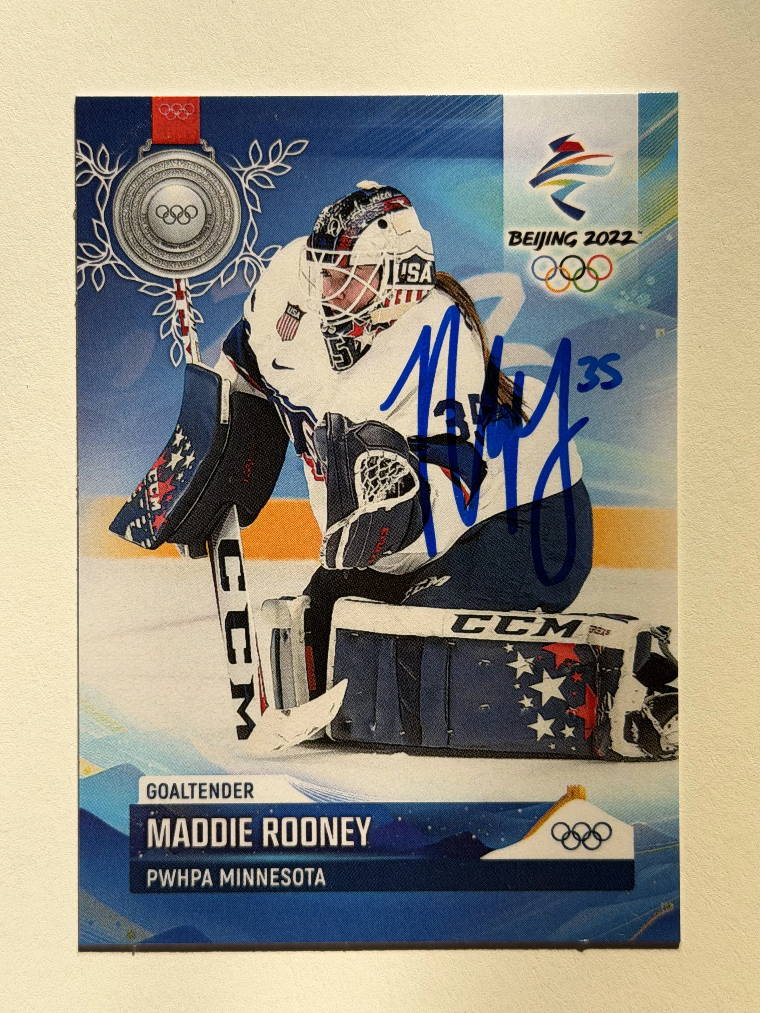 Signed 2022 BY Cards USA Hockey Maddie Rooney Beijing 2022 - 1/3