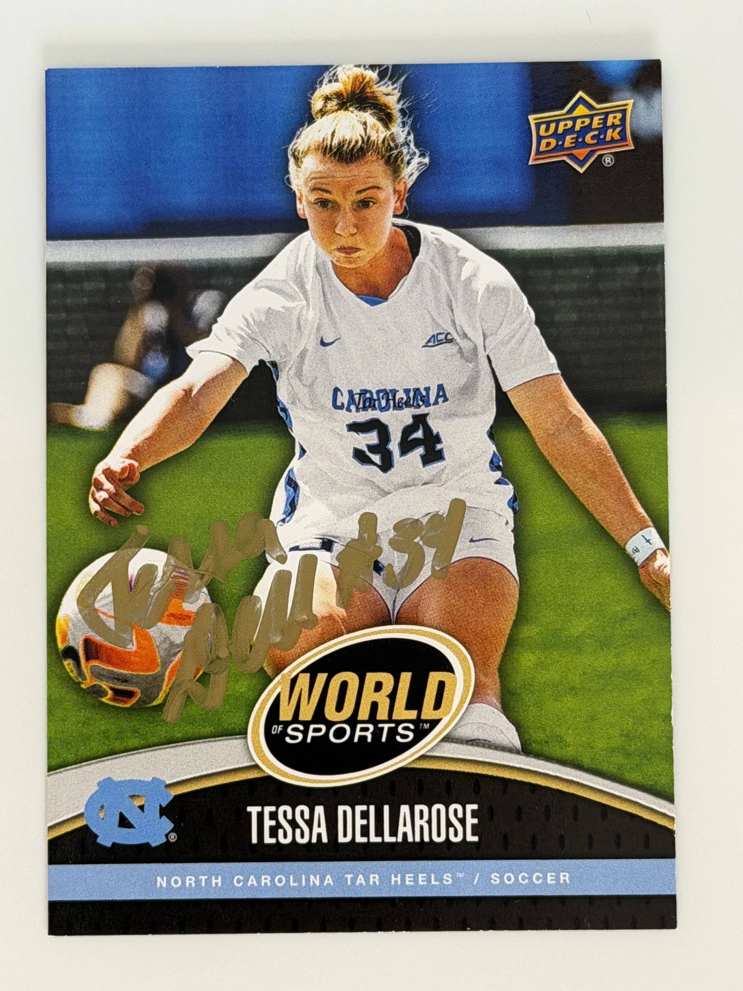 Signed 2024 Upper Deck Tessa Dellarose World of Sports Vol. 1 #265 - B