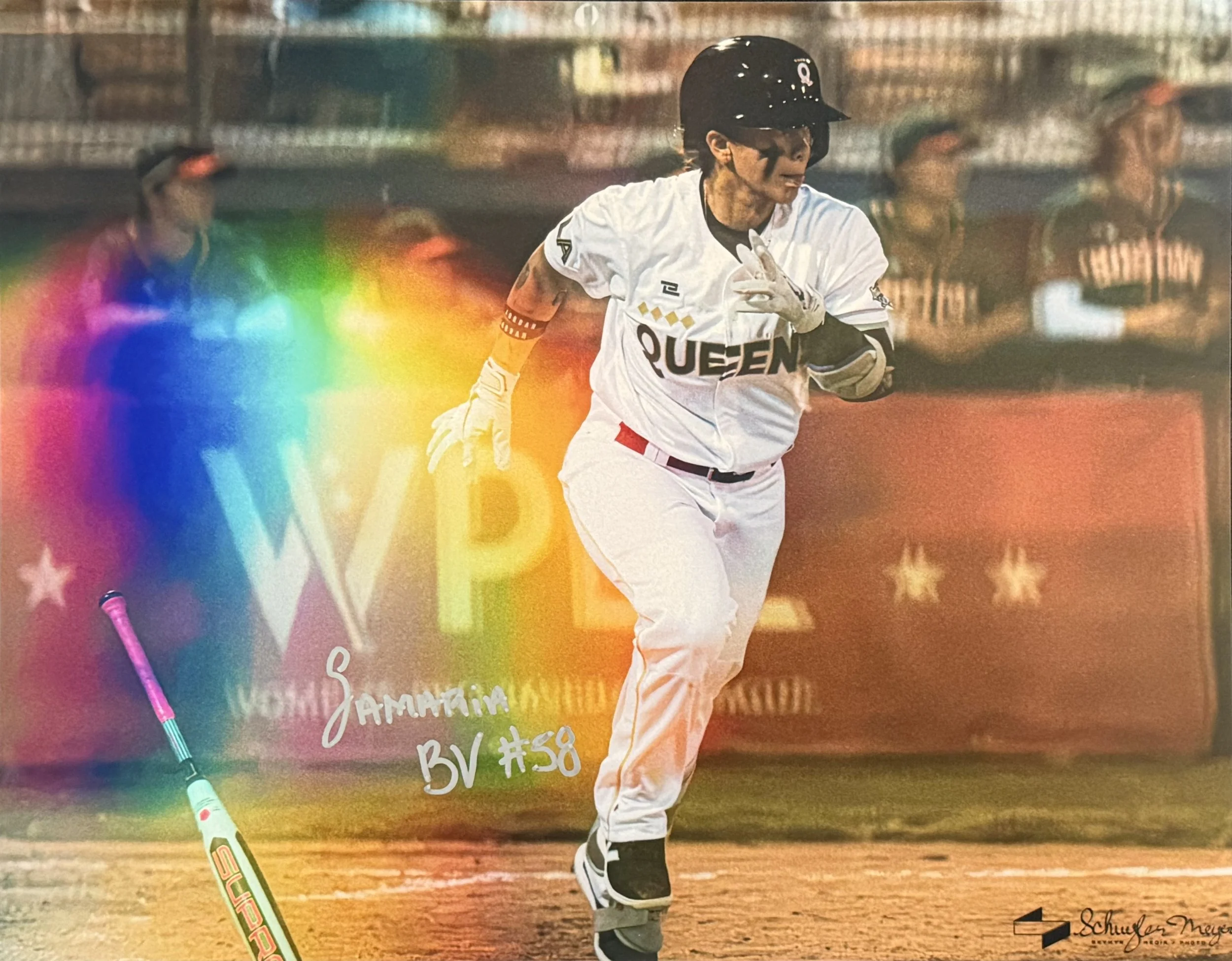 Signed 11x14 Samaria Benitez Photo - Los Angeles Queens - "Running"